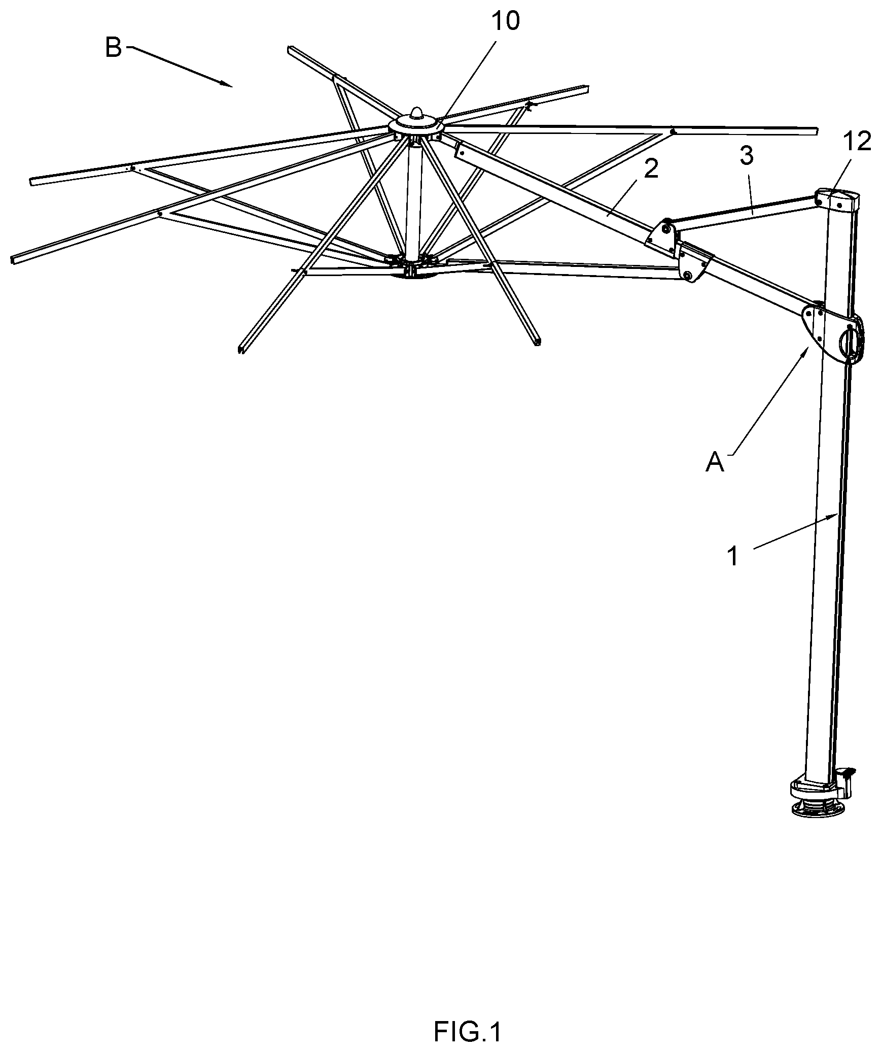 Patent US12599207 — Sliding seat assembly for an umbrella — Figure 1