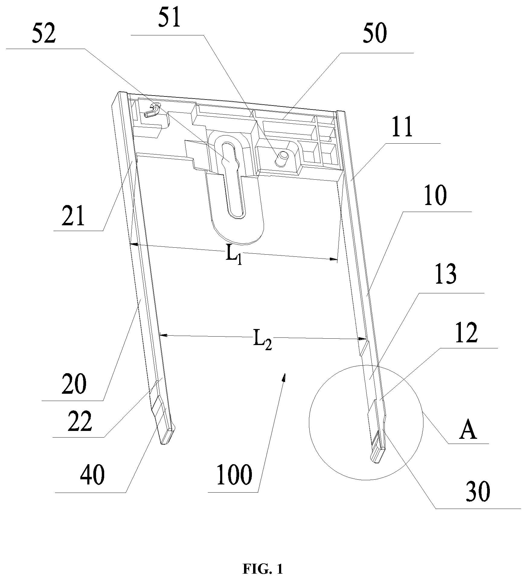 Patent US12599209 — Card fixation assembly for card holder and card holder — Figure 1