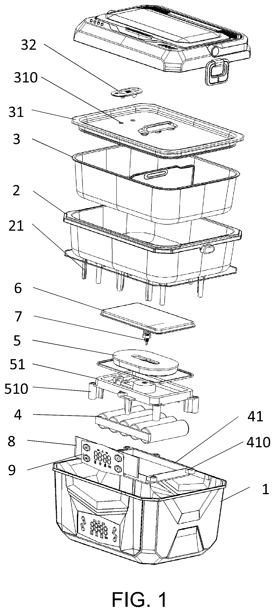 Patent US12599210 — Portable heated lunch box — Figure 1