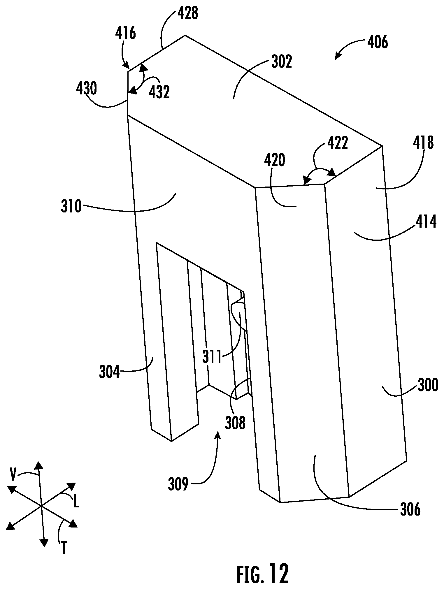 Patent US12599228 Figure 12 – Locating slot for a trigger support arm of a slide assembly