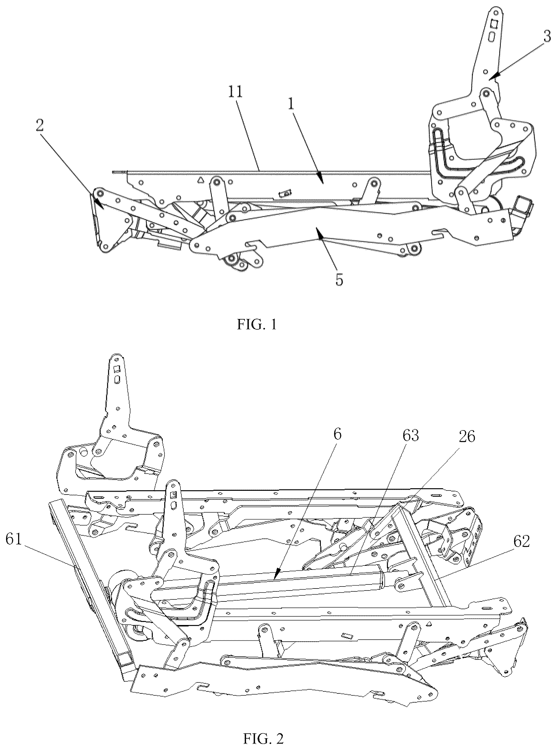 Patent US12599235 — Mechanical extension device and suspension mechanism thereof — Figure 1