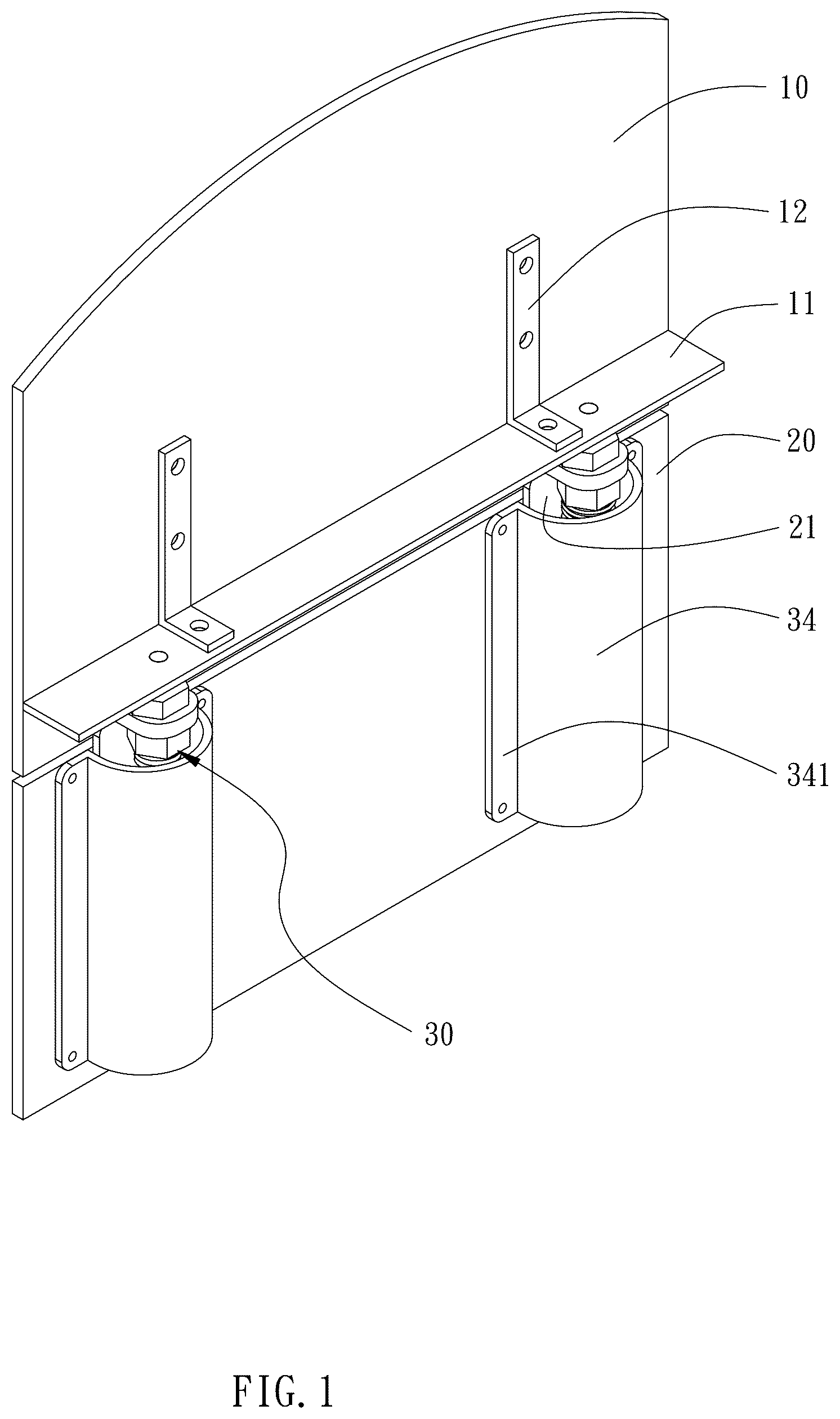 Patent US12599239 Figure 1 – Chair-back adjusting structure