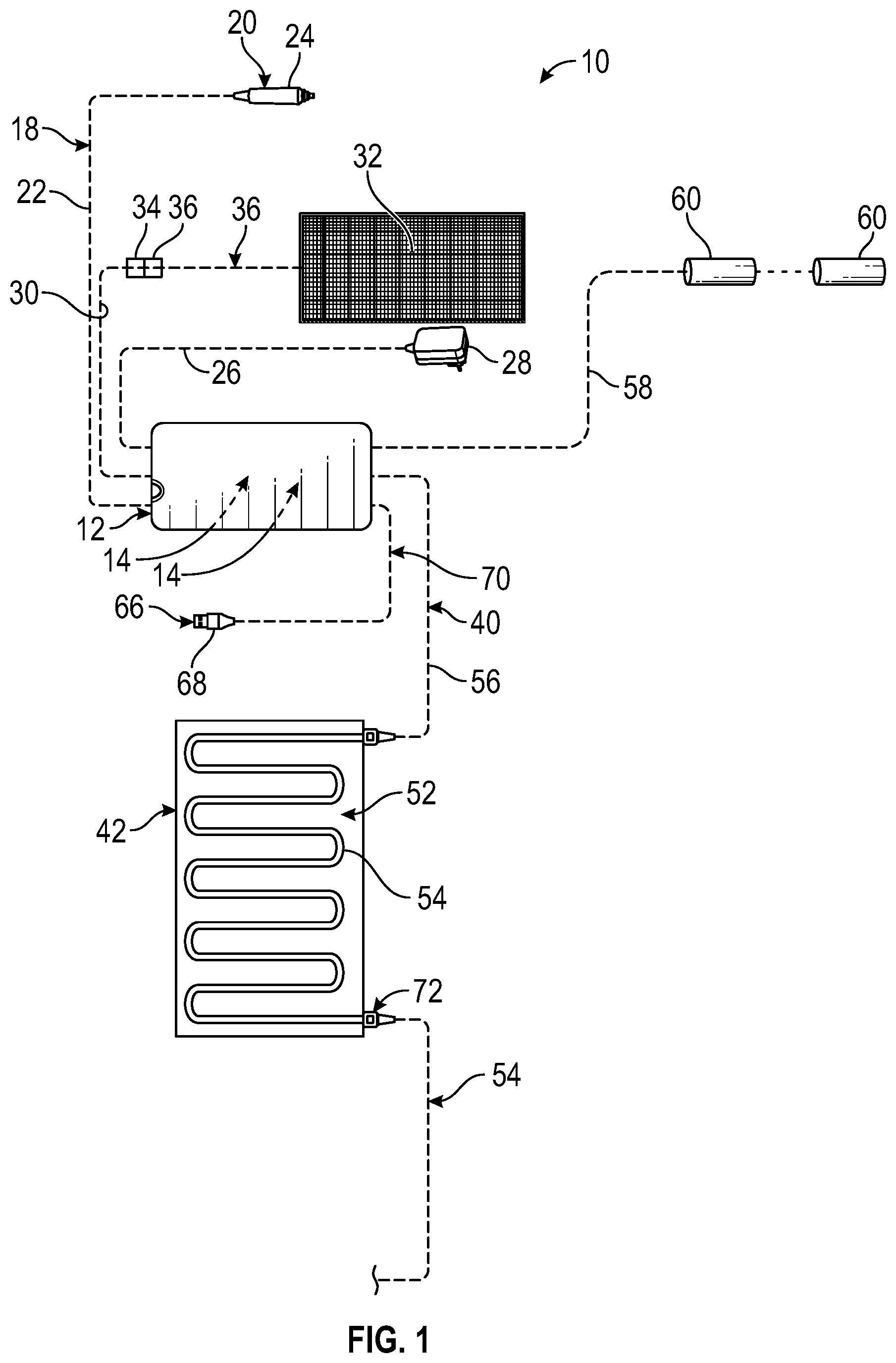 Patent US12599241 — Portable heating pad assembly — Figure 1