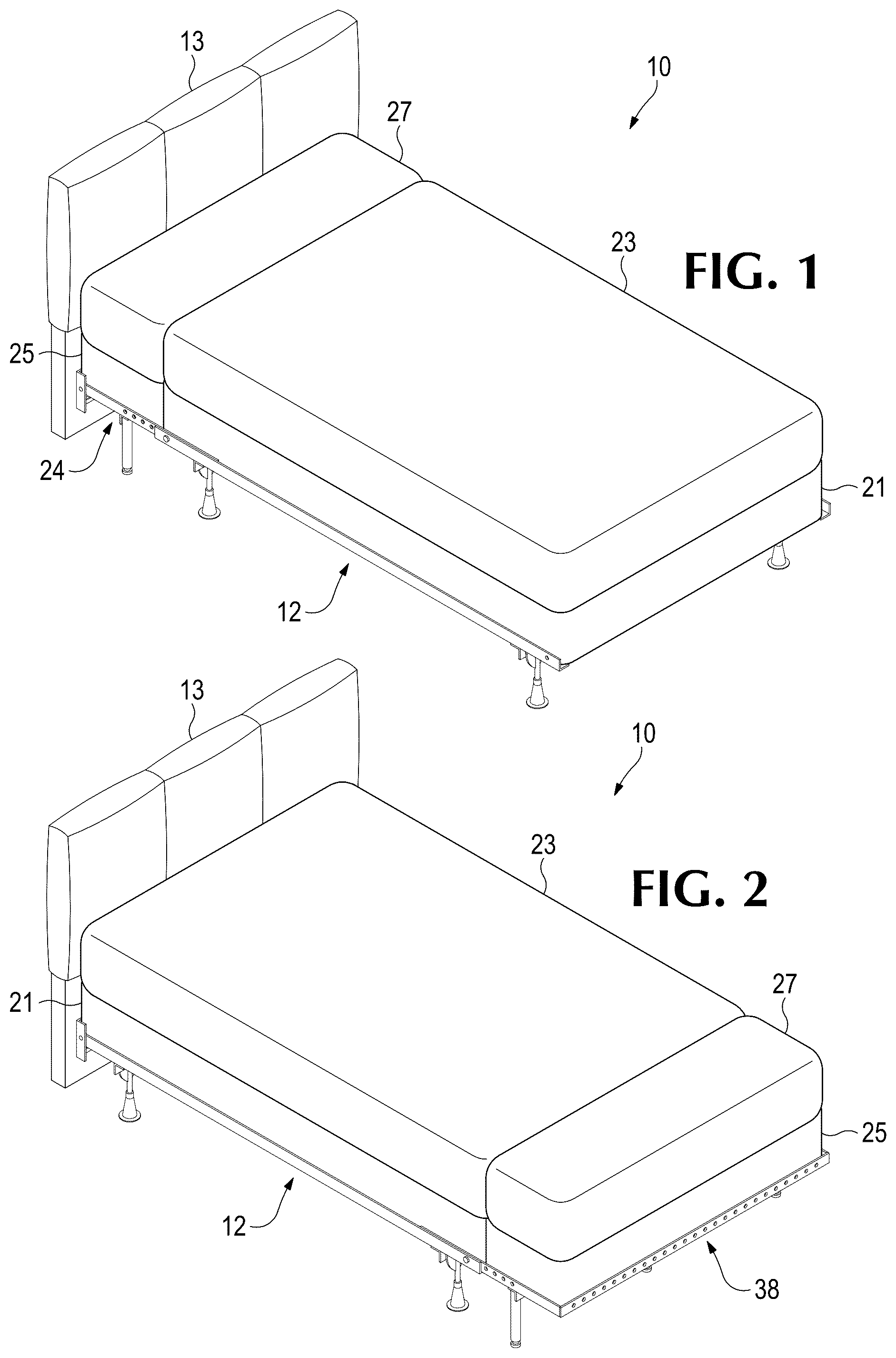 Patent US12599244 — Adjustable bed extension — Figure 1