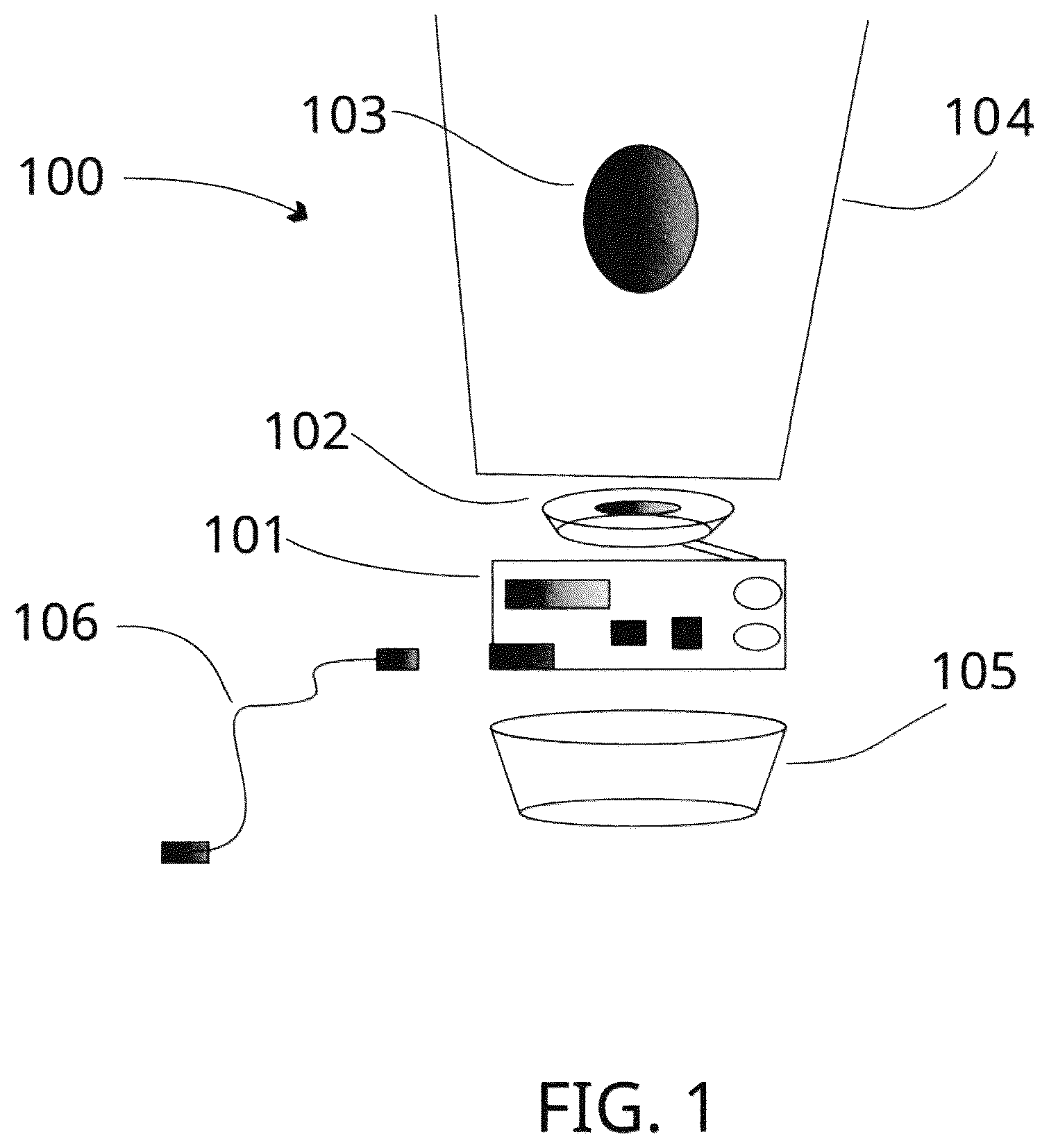 Patent US12599260 Figure 1 – Audio apparatus in drinkware
