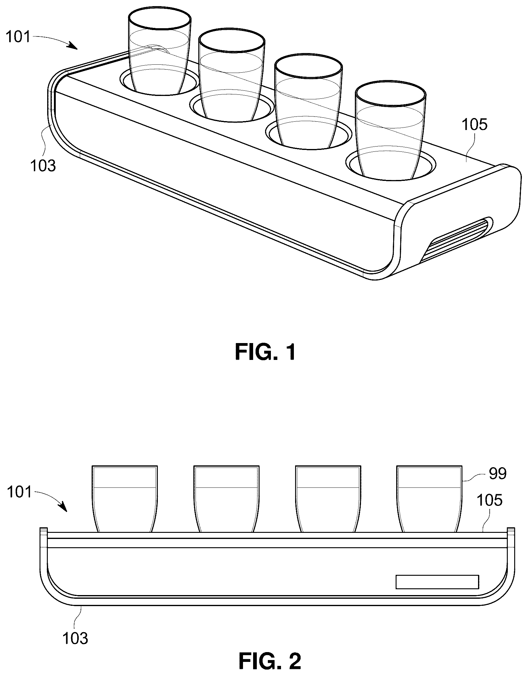 Patent US12599261 — Beverage flight cooler — Figure 1