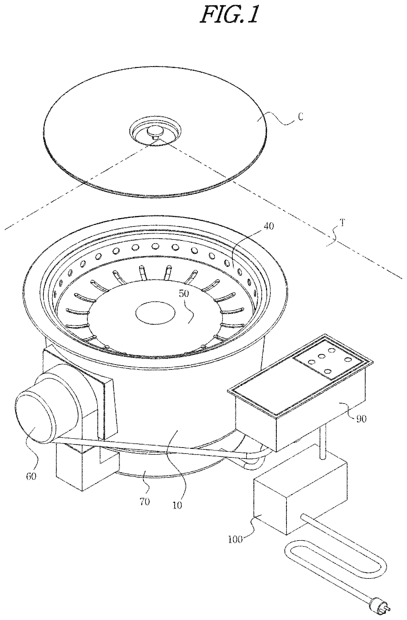 Patent US12599267 — Air circulating roaster — Figure 1