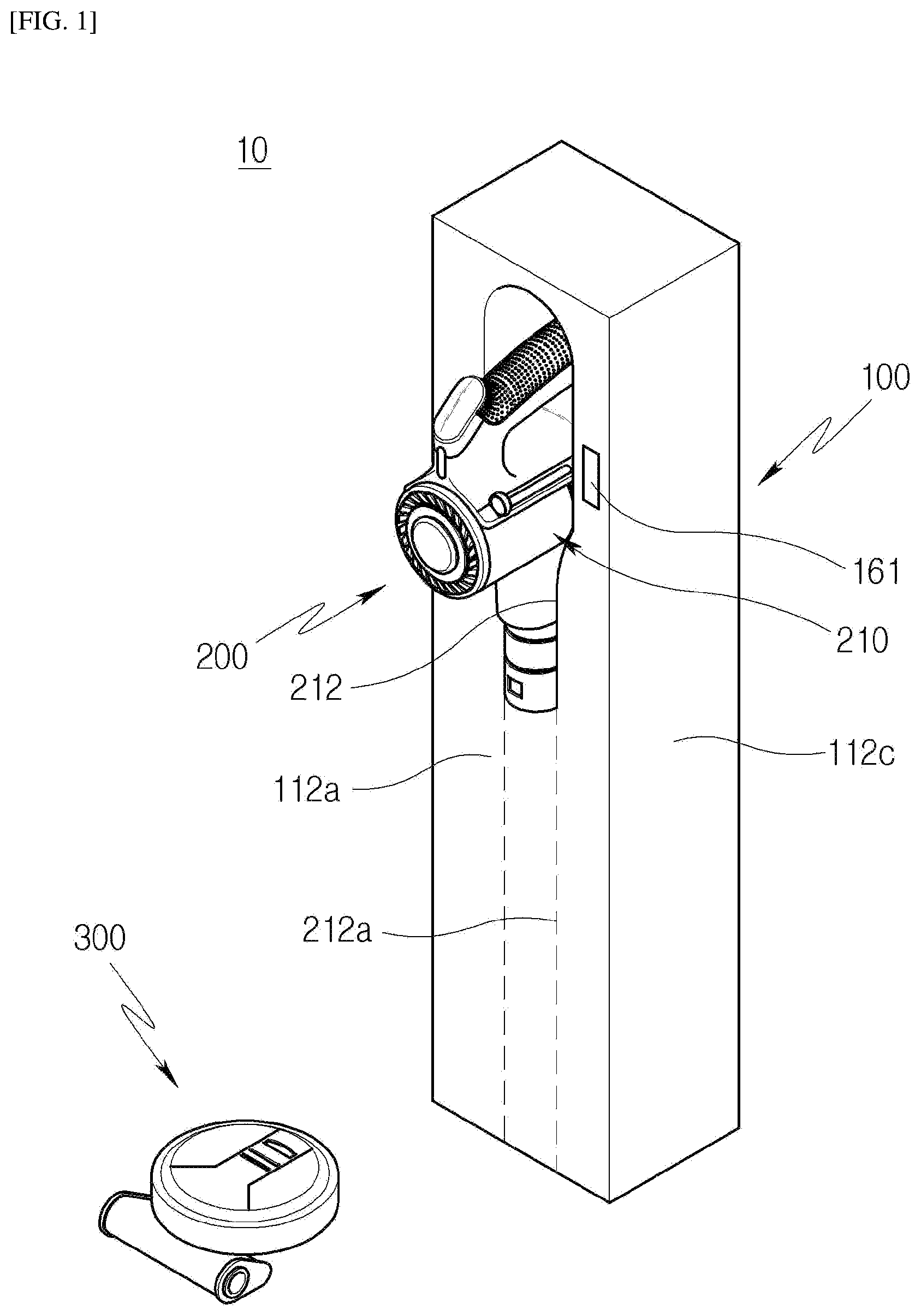 Patent US12599276 — Cleaner station with fixing unit — Figure 1