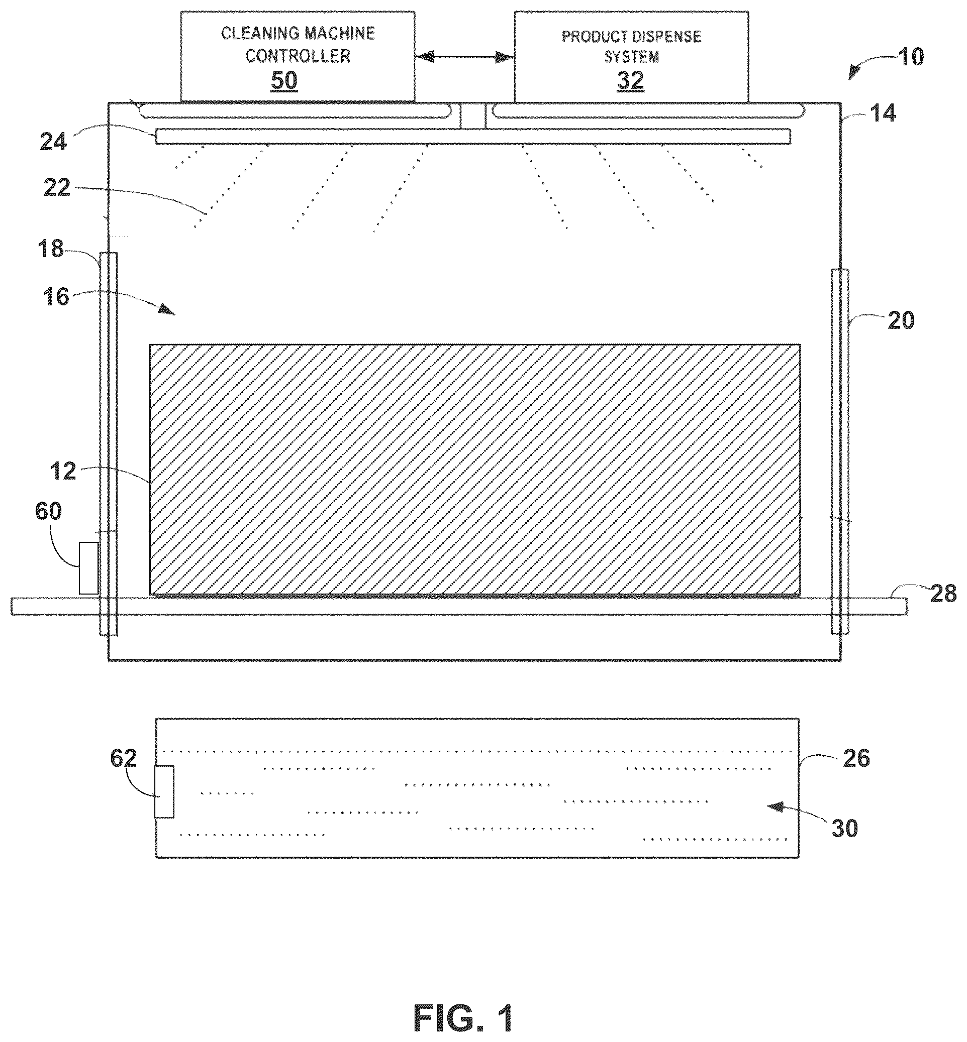 Patent US12599282 — Dish rack and ware washing system for reusable plastic wares — Figure 1