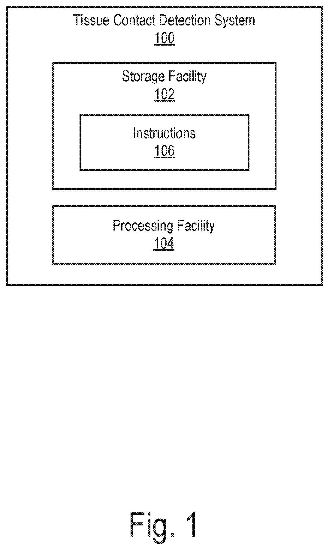 Patent US12599298 — Systems and methods for detecting physical contact of a surgical instrument with patient tissue — Figure 1