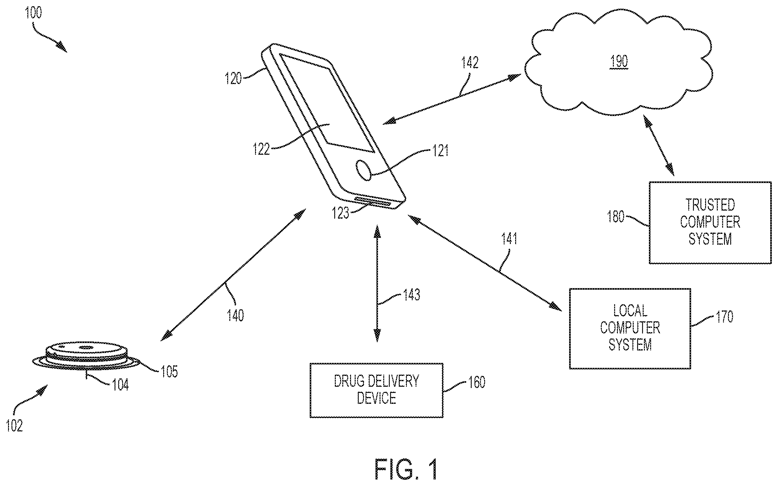 Patent US12599317 — Compact medical device inserters and related systems and methods — Figure 1
