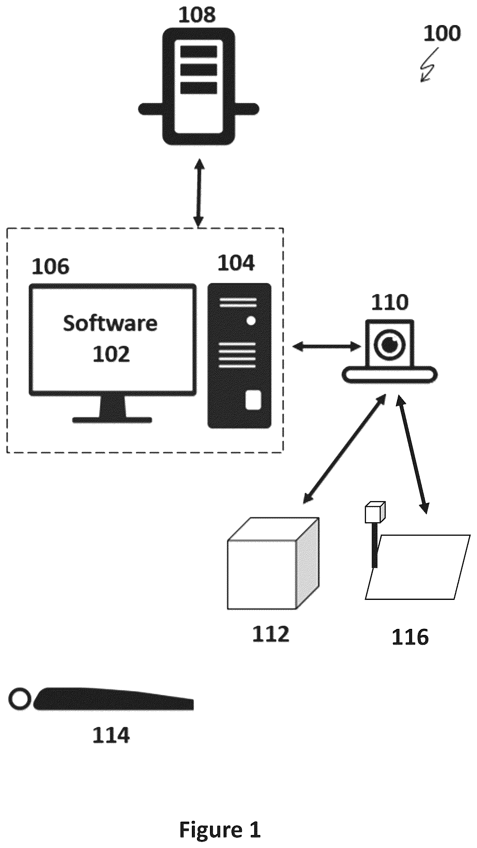 Patent US12599364 — Ultrasound simulation system — Figure 1