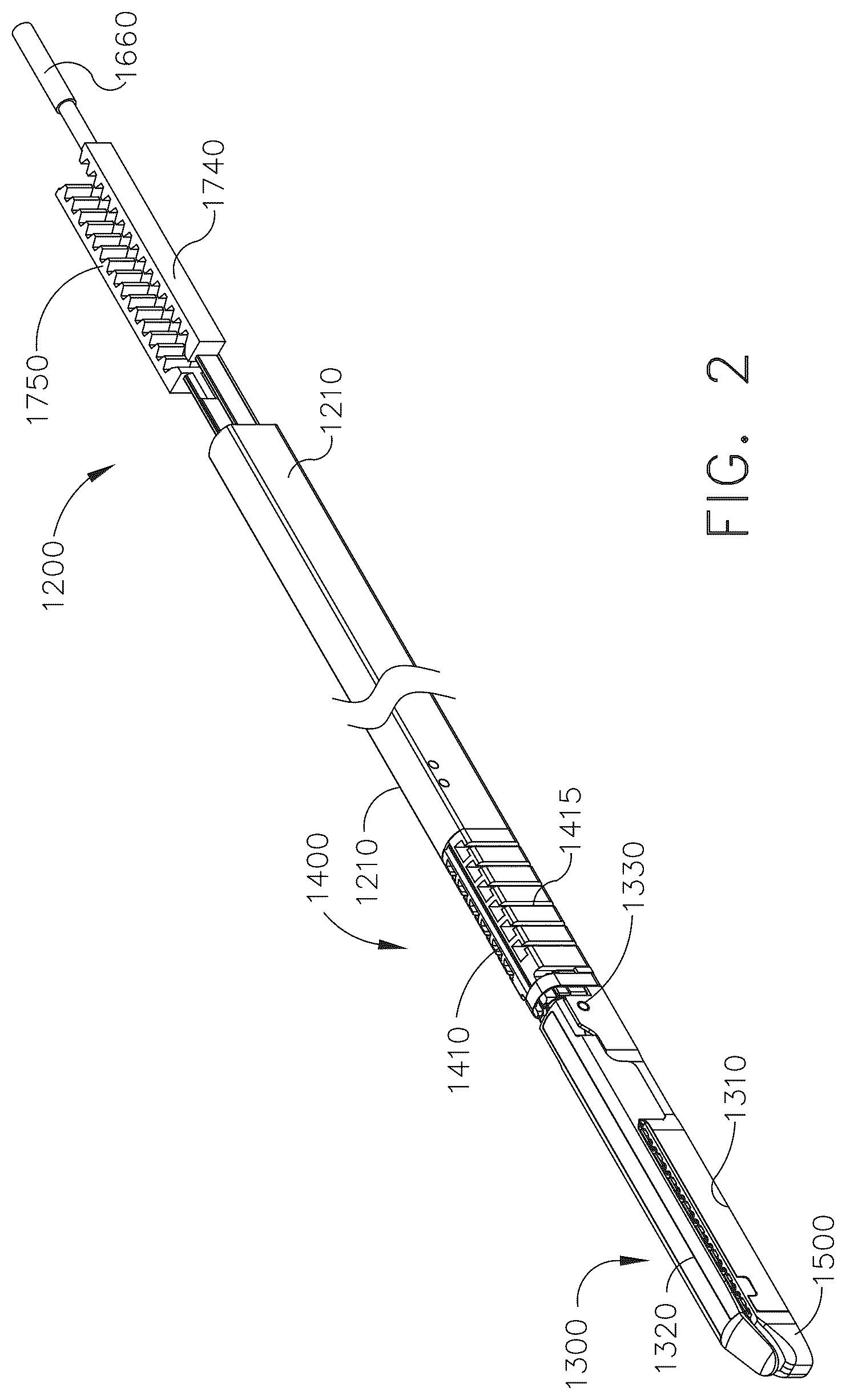 Patent US12599382 Figure 2 – Staple cartridge comprising formation support features