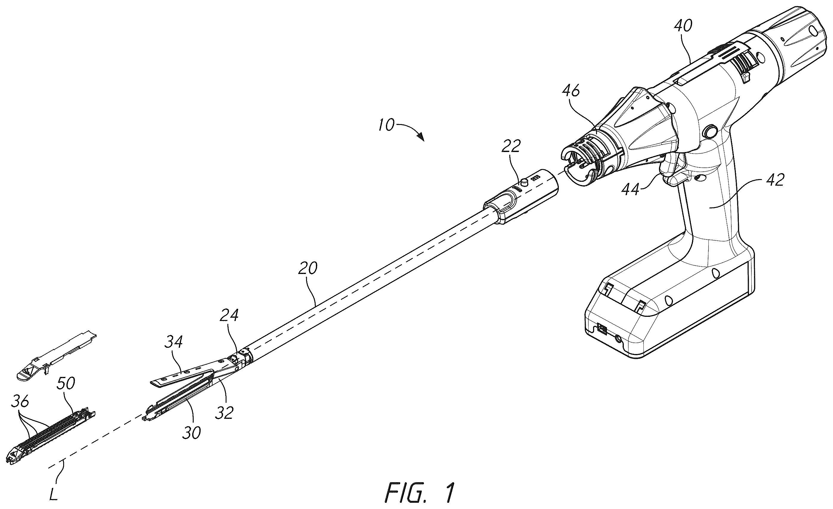 Patent US12599383 — Actuation shaft retention mechanism for surgical stapler — Figure 1