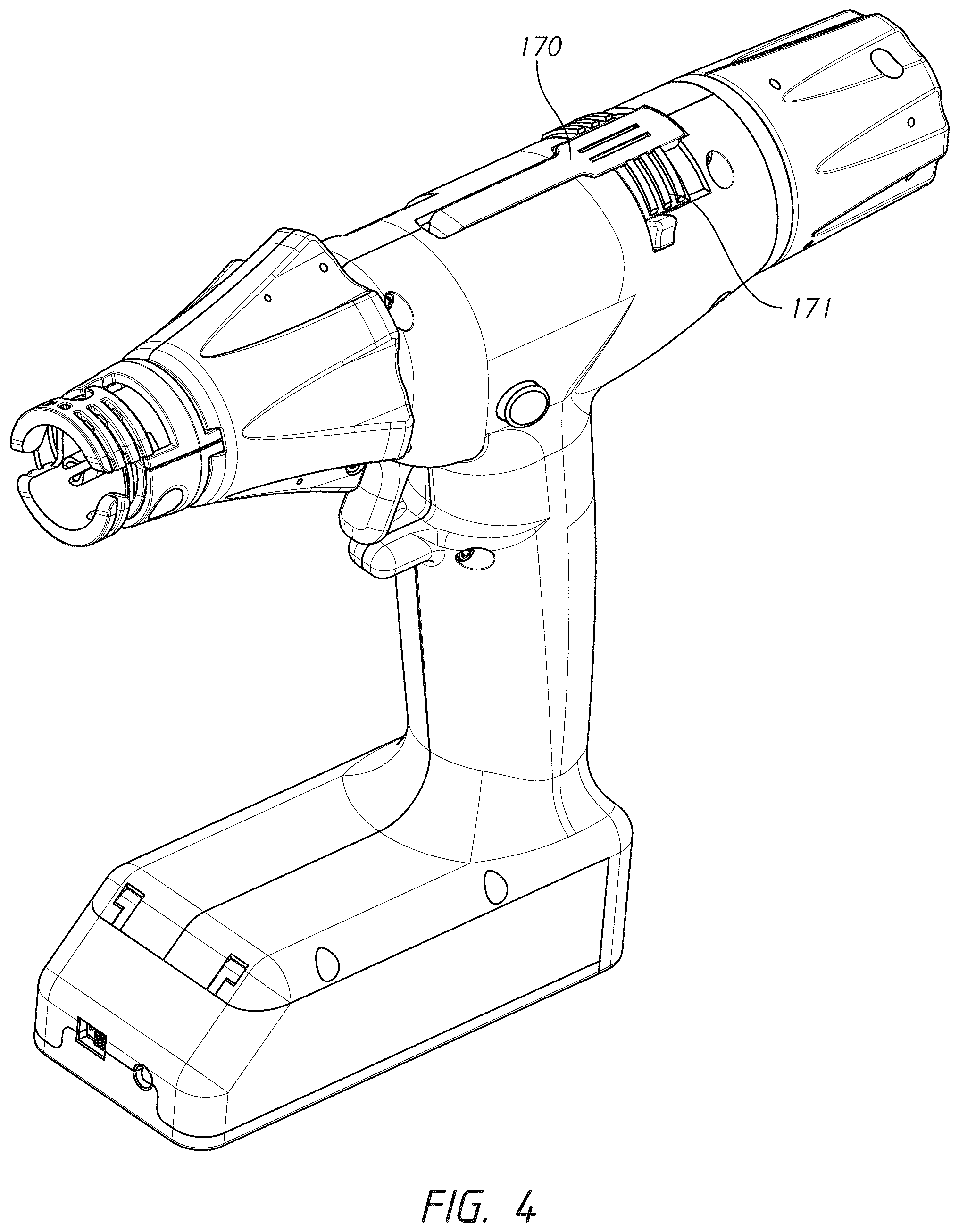 Patent US12599383 Figure 4 – Actuation shaft retention mechanism for surgical stapler