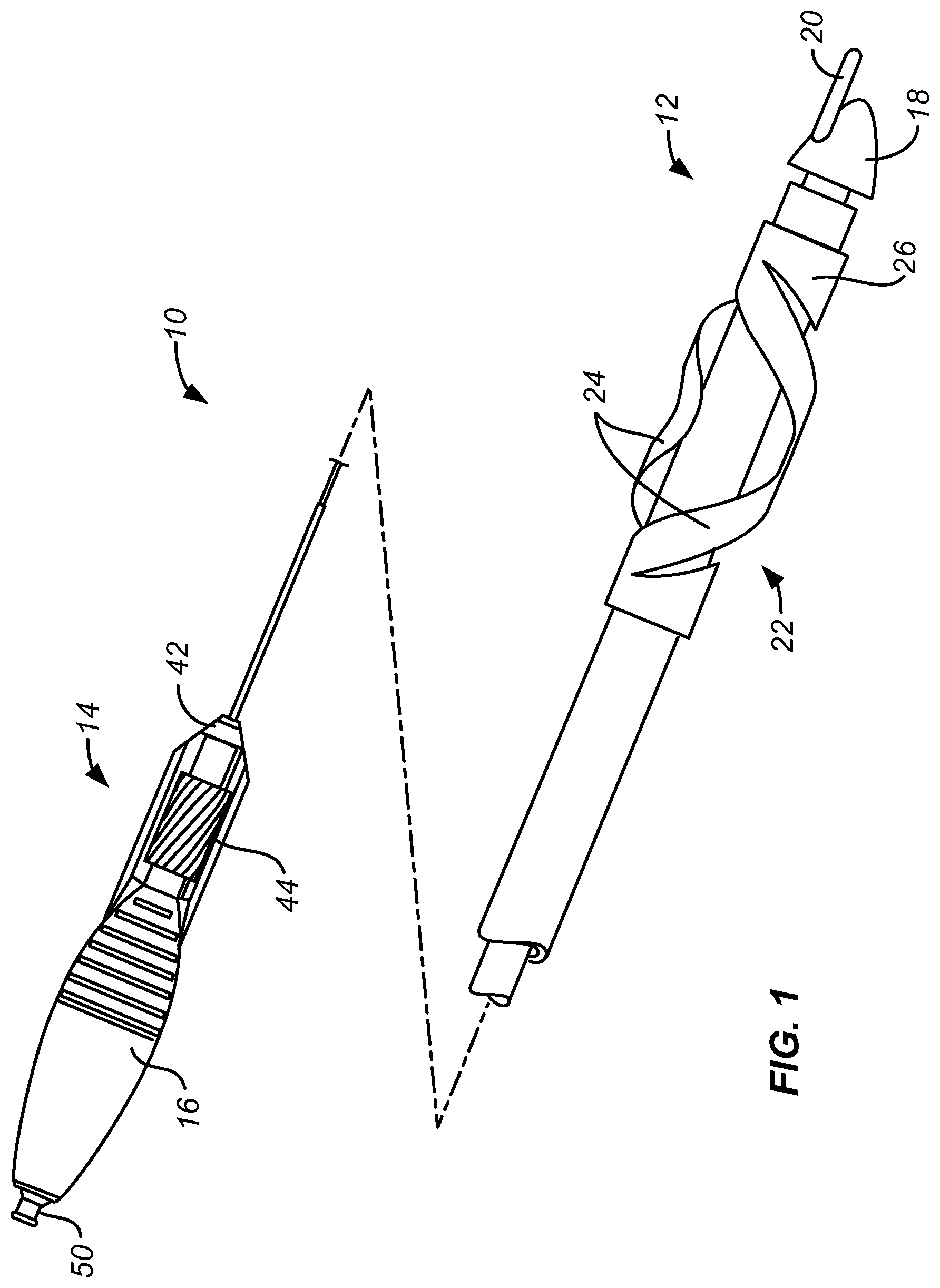 Patent US12599398 — Device and method for centering and crossing a vascular occlusion — Figure 1