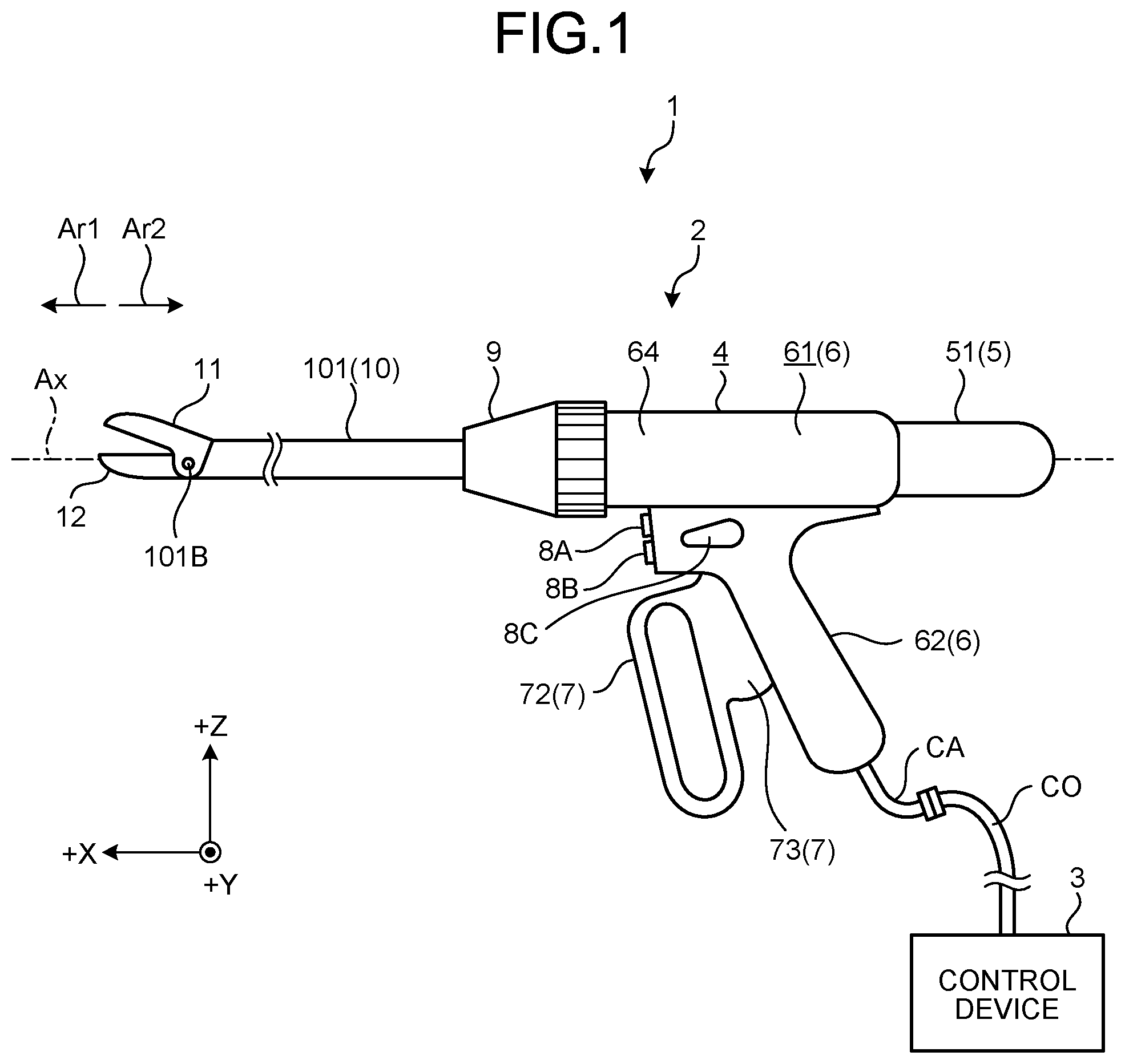 Patent US12599428 — Energy treatment tool and treatment system — Figure 1