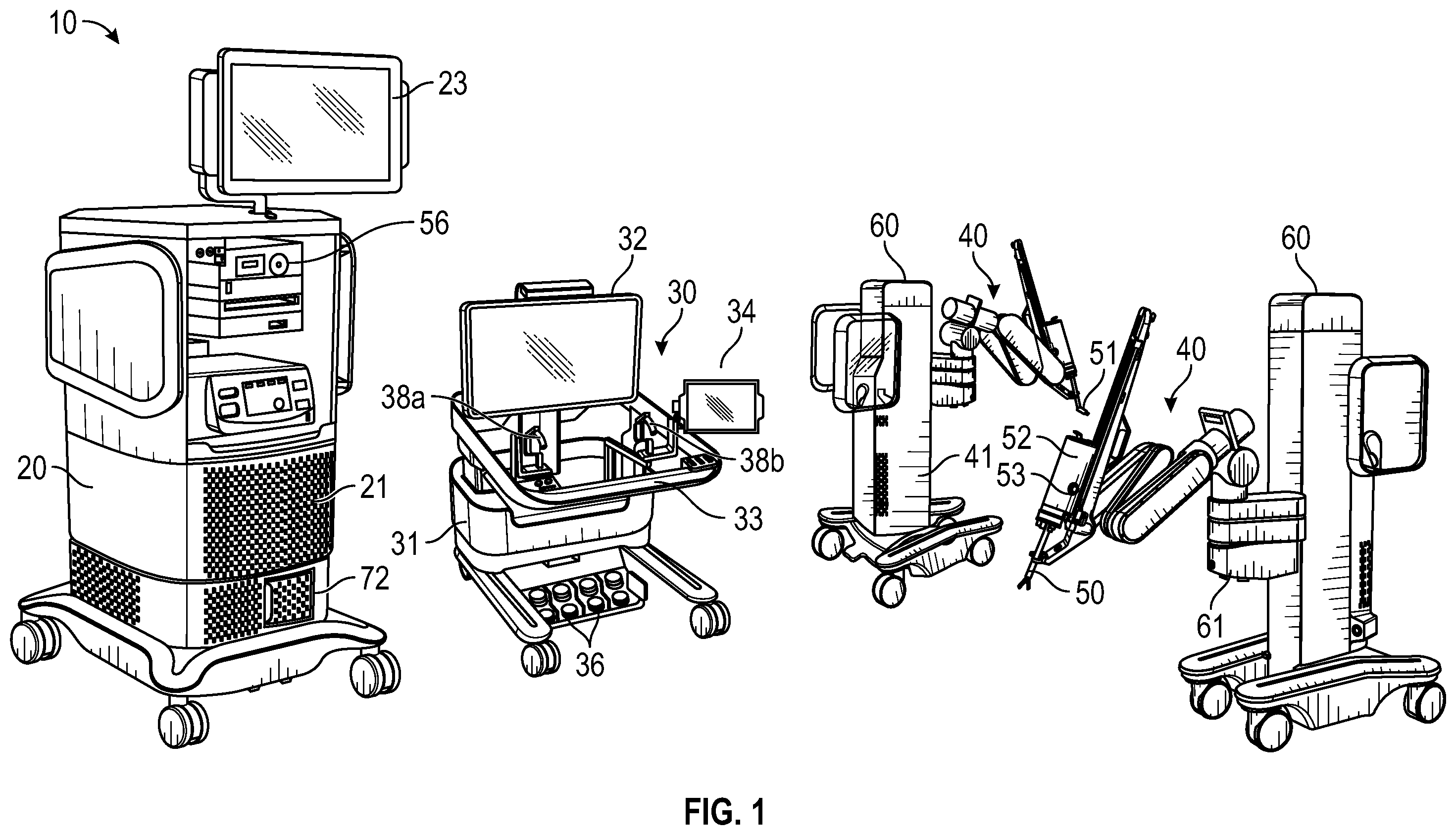 Patent US12599445 — Surgical robotic system and method for cart power switchover — Figure 1