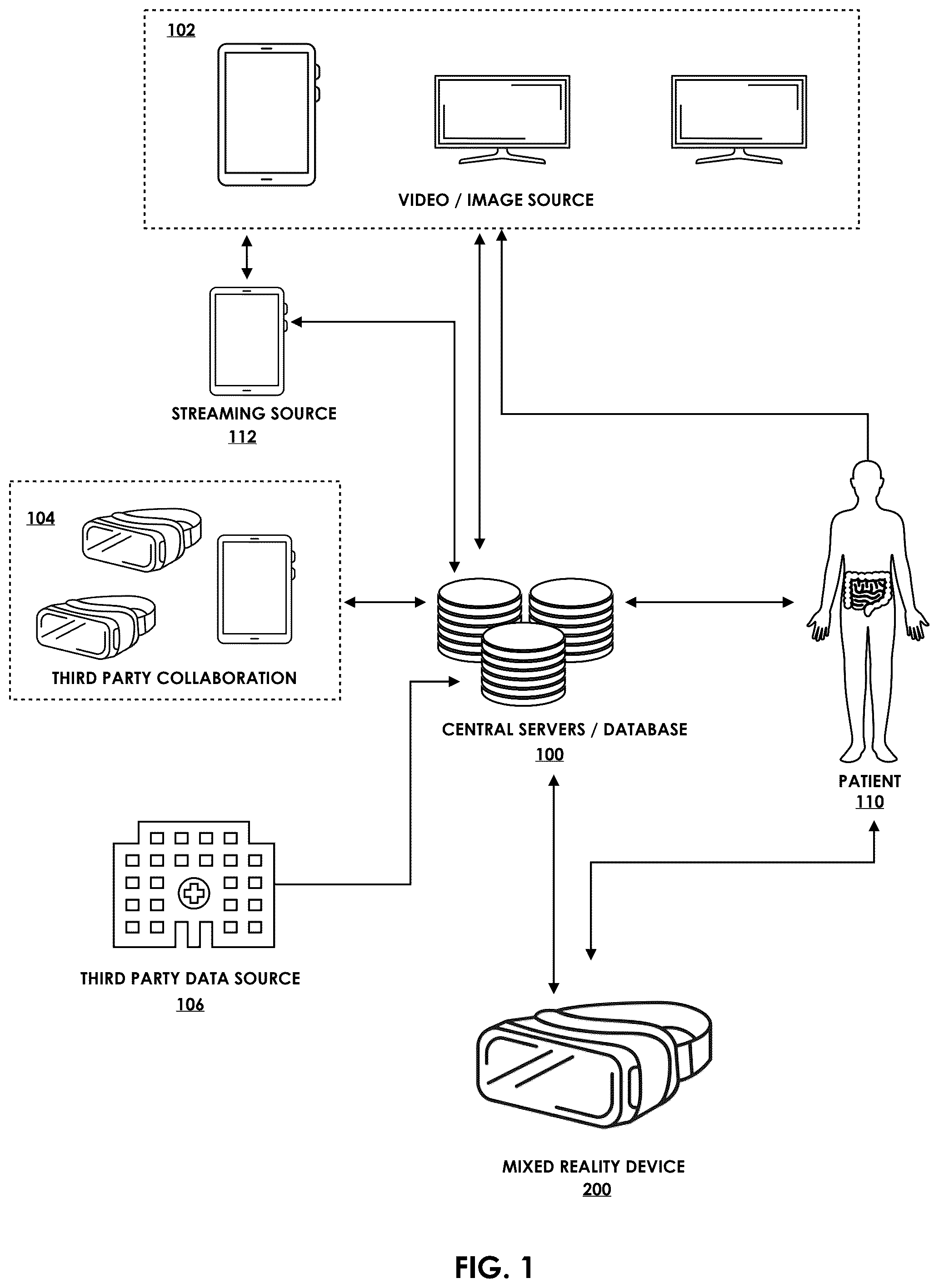 Patent US12599457 — Mixed reality endoscopic retrograde cholangiopancreatopgraphy (ERCP) procedure — Figure 1