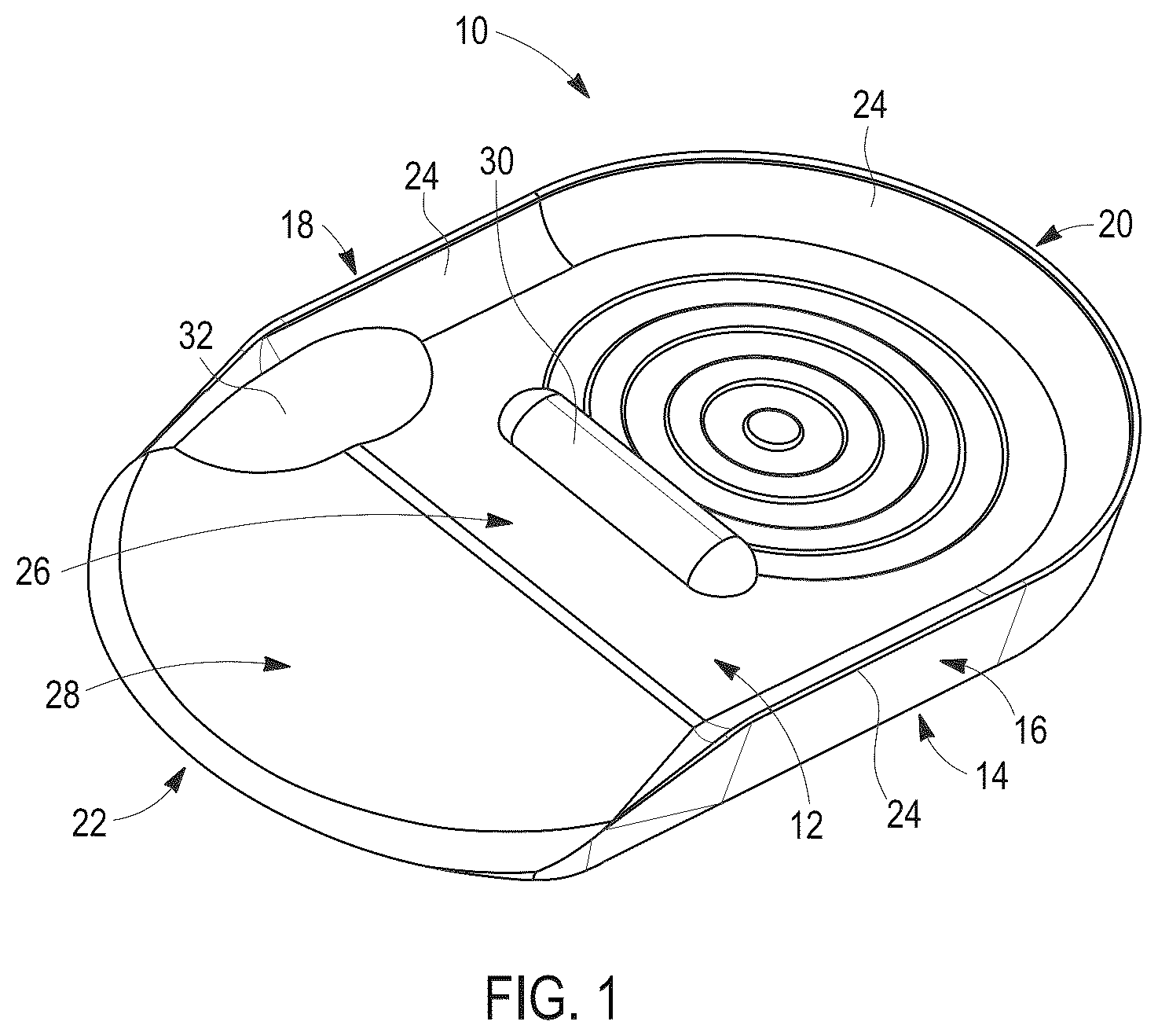 Patent US12599494 — Force redistribution hindfoot shoe insert — Figure 1