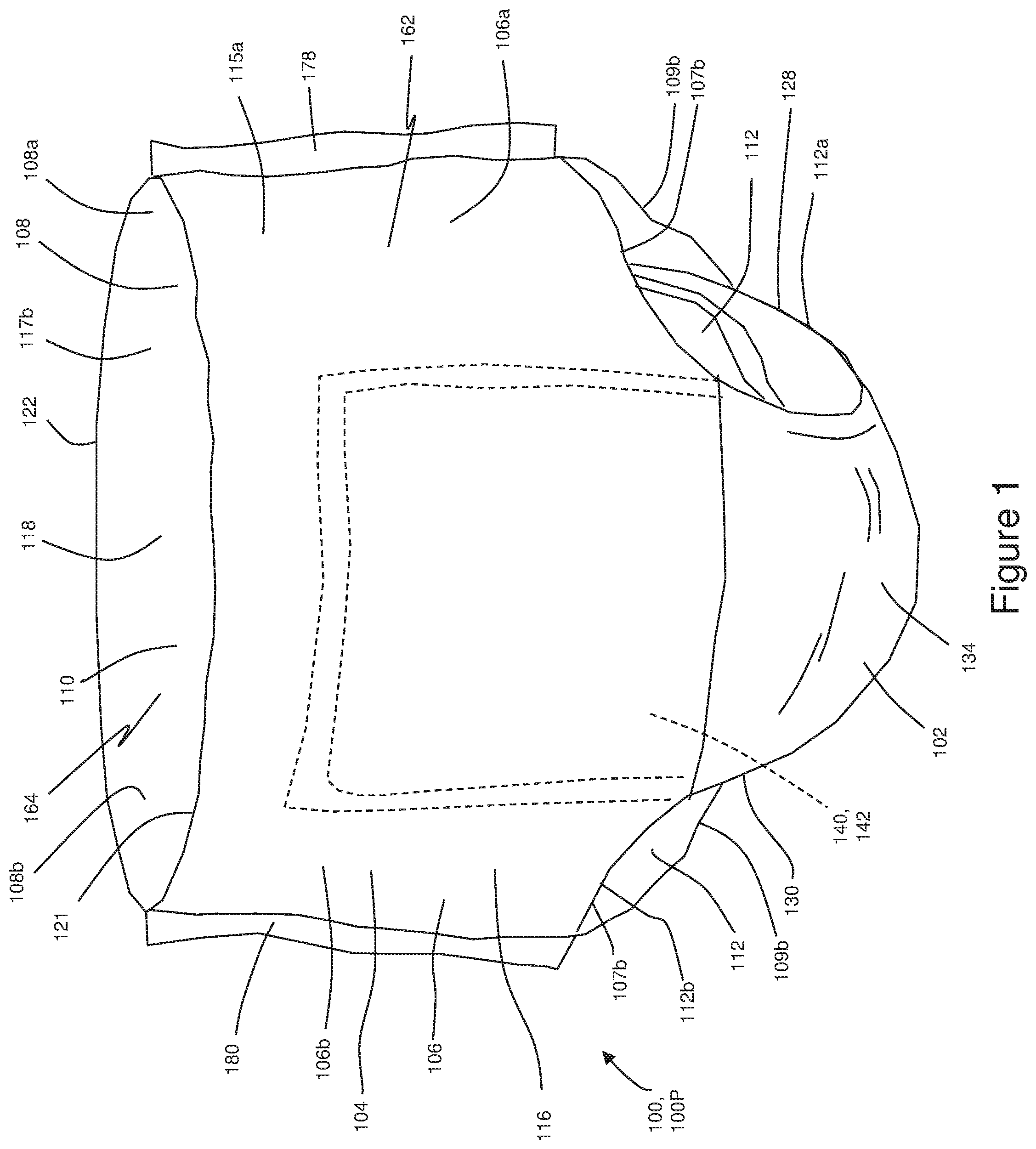 Patent US12599508 — Absorbent articles and methods for making absorbent articles with frangible pathways — Figure 1