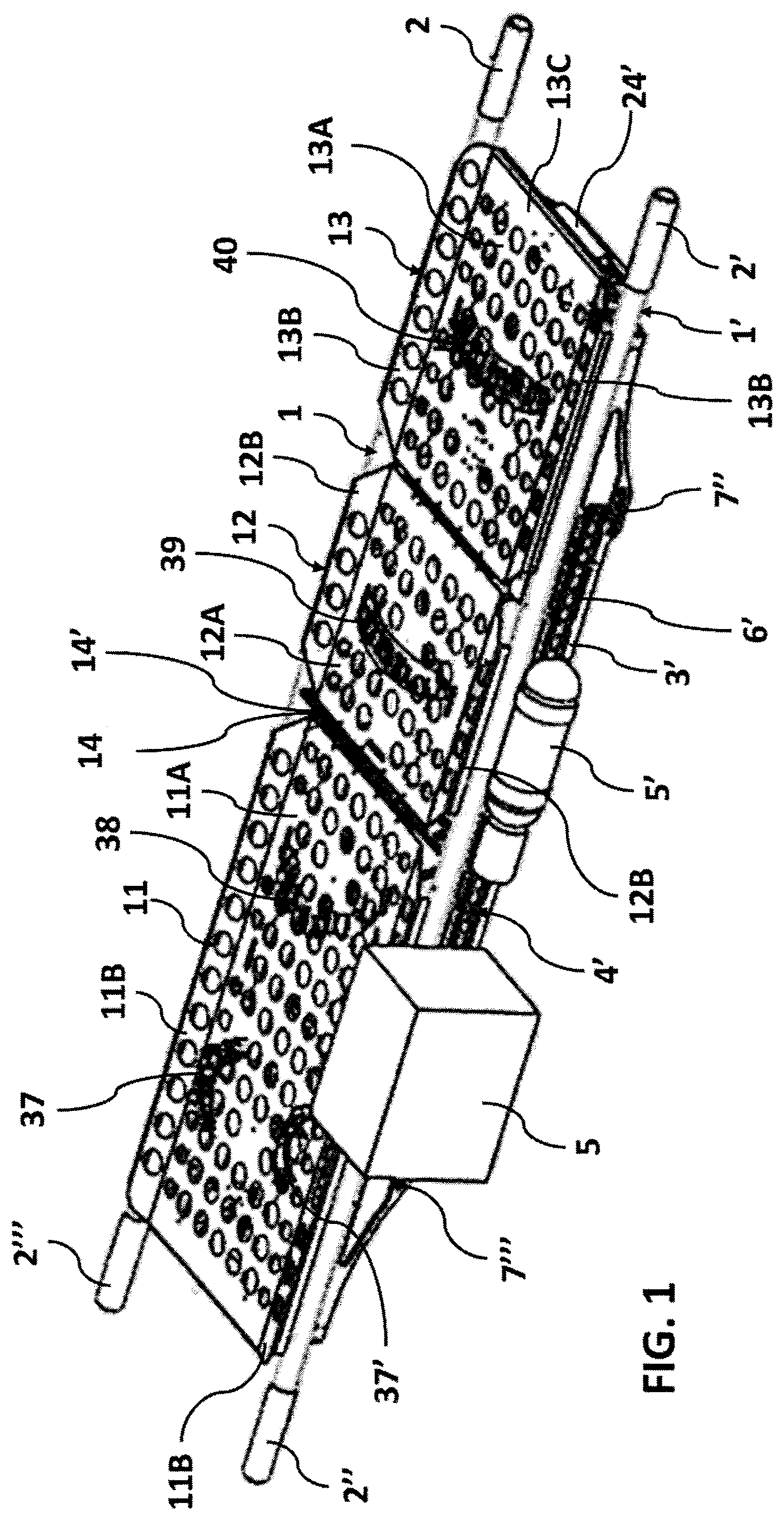 Patent US12599517 — Stretcher equipped with systems for attaching removable medical equipment — Figure 1