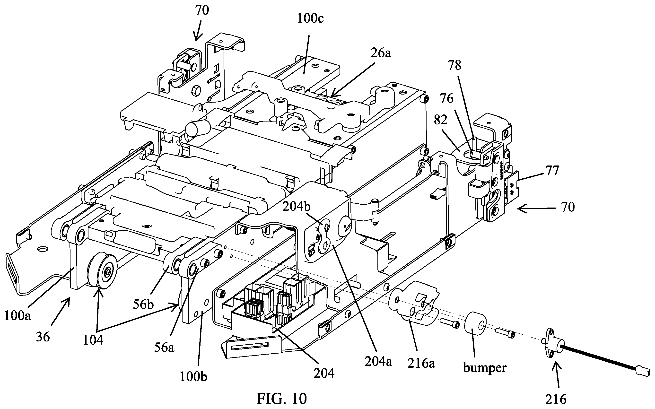 Patent US12599518 Figure 10 – Ambulance cot and loading and unloading system