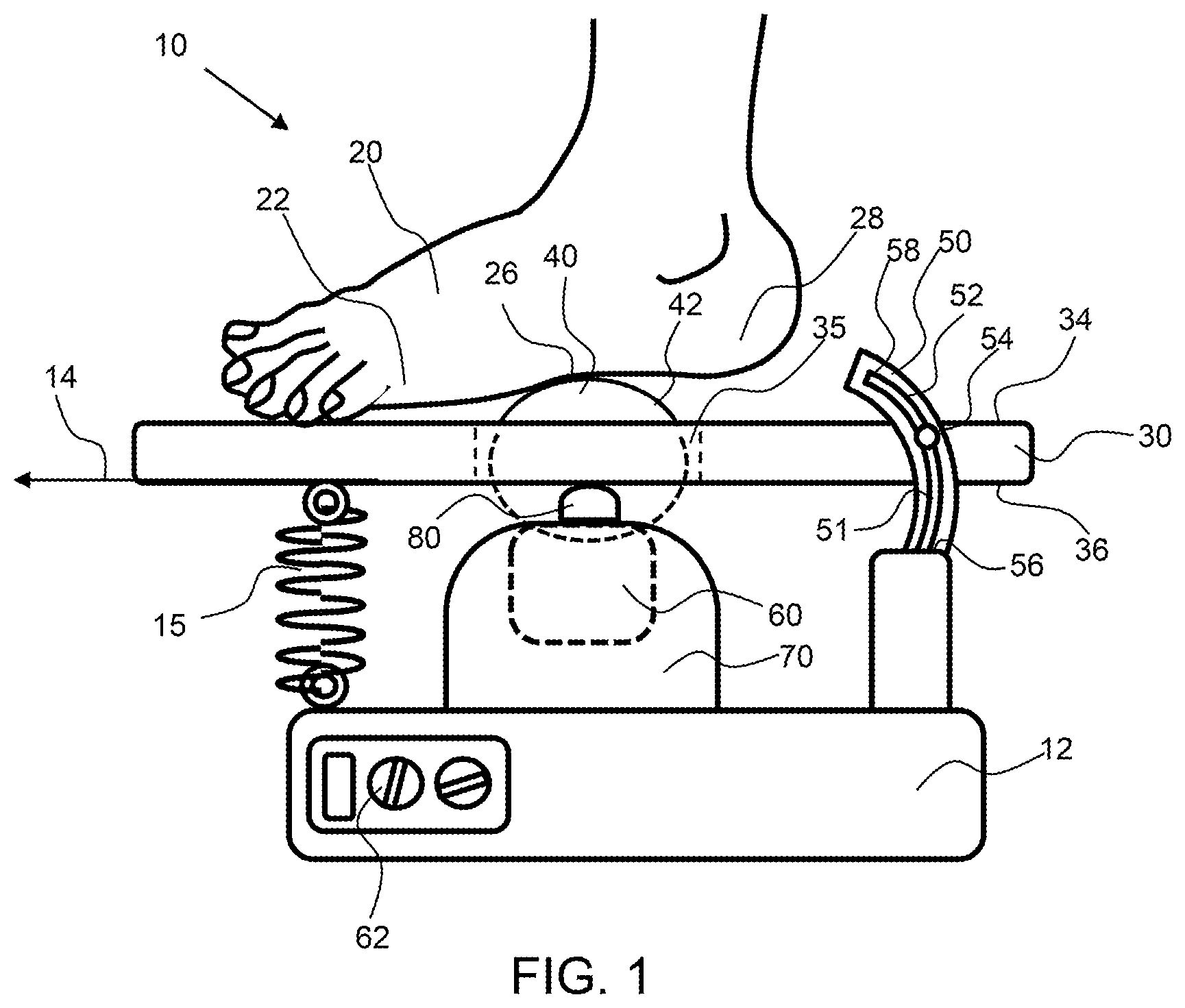 Patent US12599539 — Therapeutic massage device — Figure 1