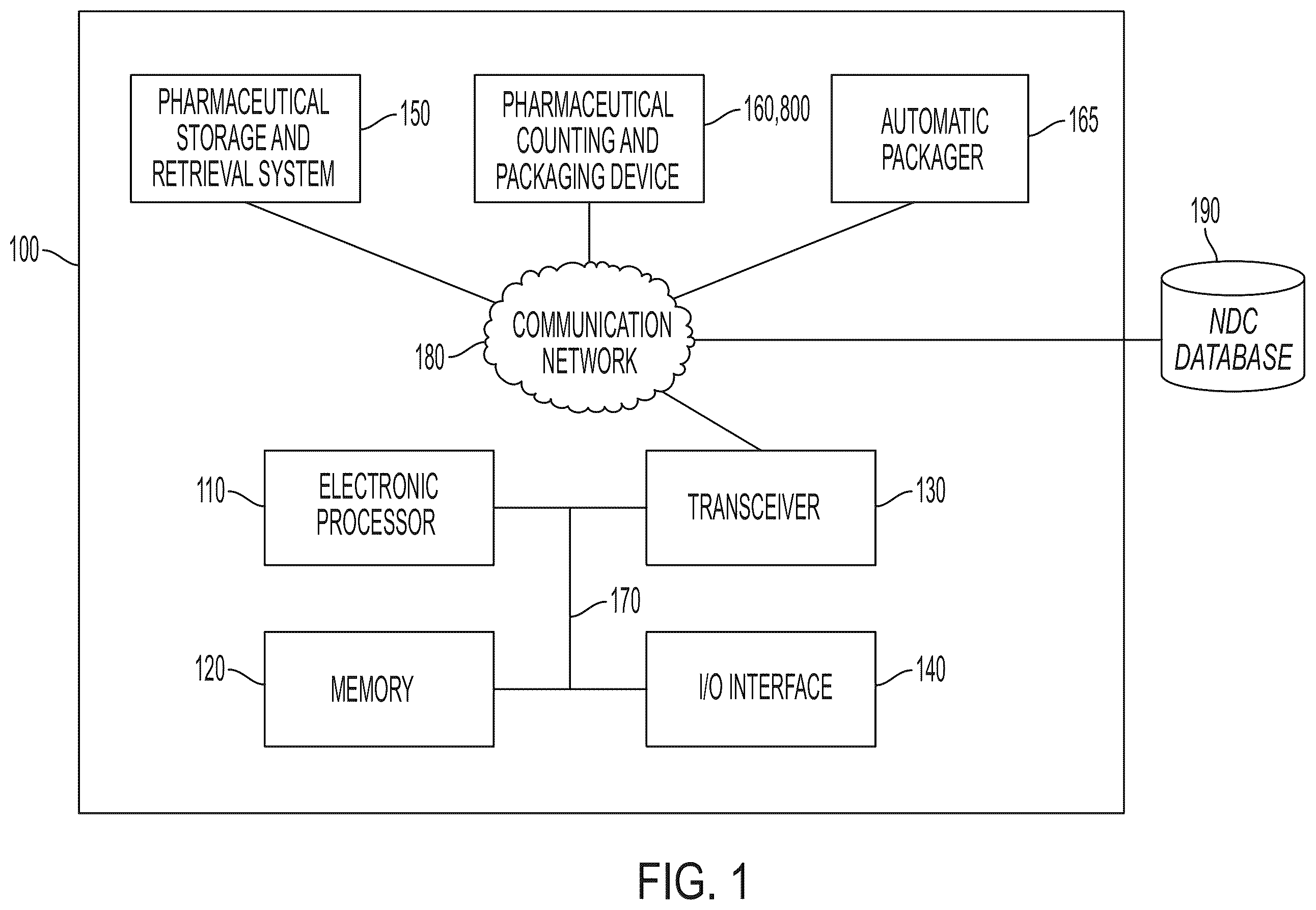 Patent US12599542 — Pharmaceutical counting and packaging device — Figure 1