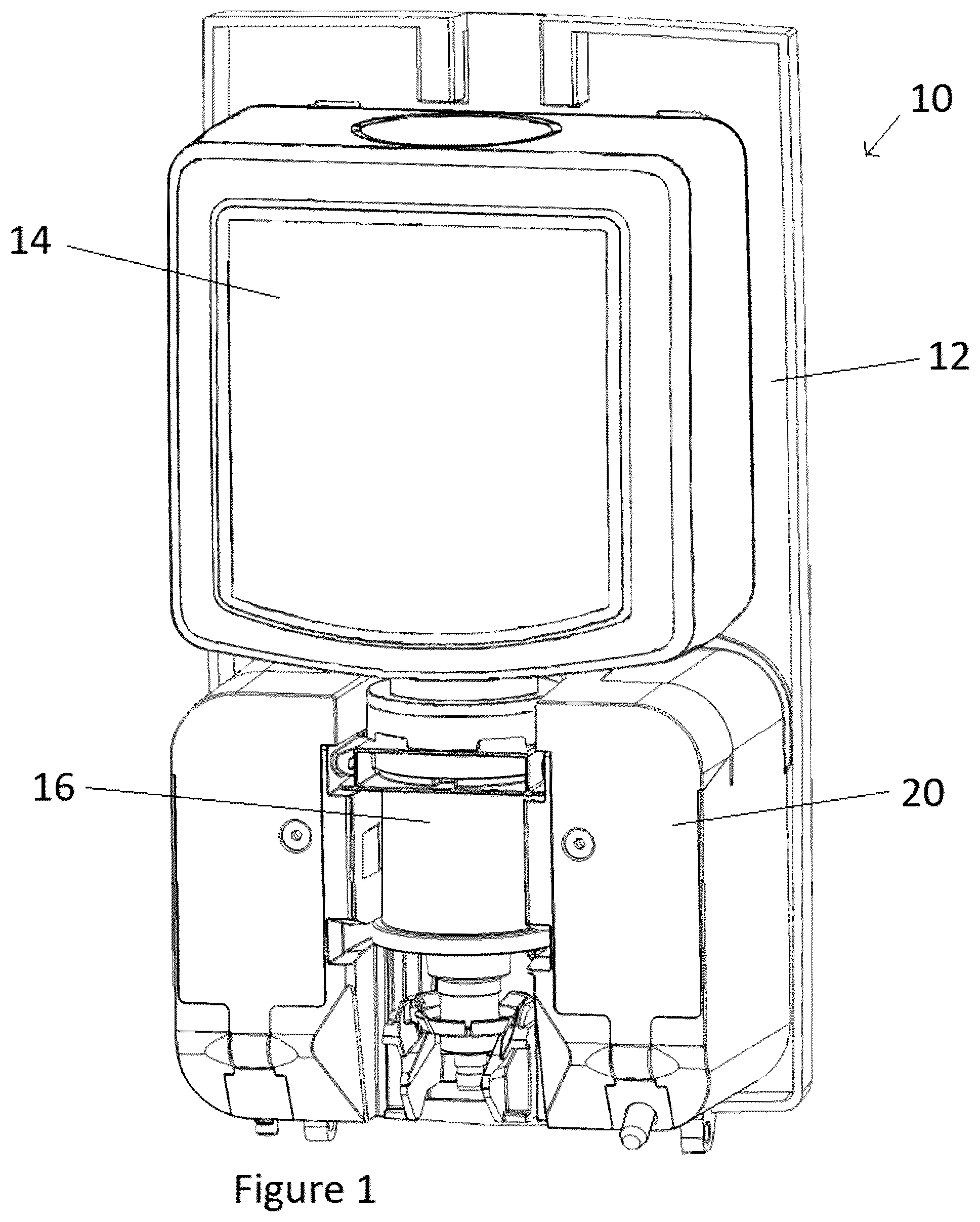Patent US12599687 — Fluid dispenser with UV sanitation — Figure 1
