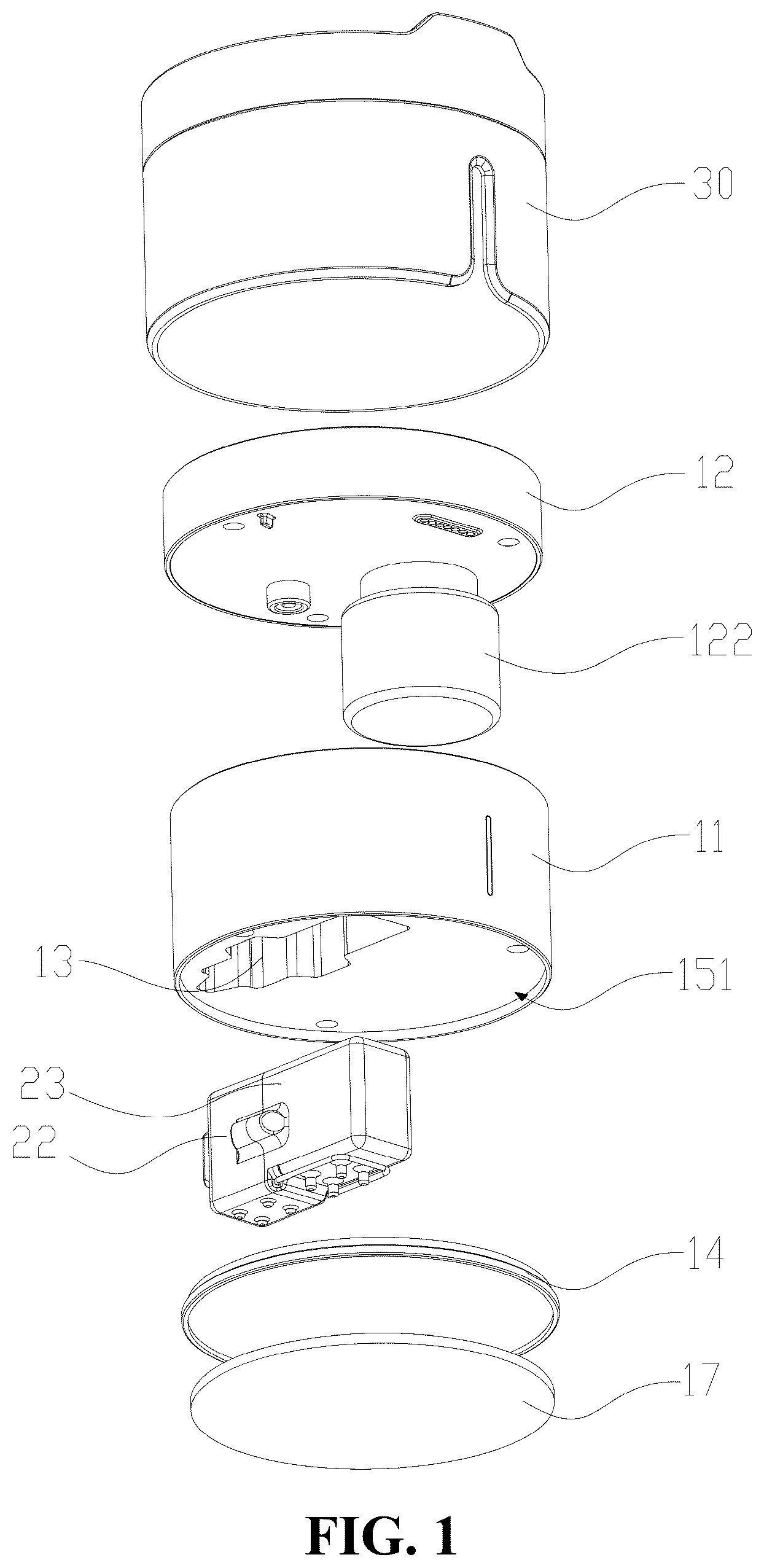 Patent US12599692 — Vehicle-mounted aromatherapy diffuser — Figure 1