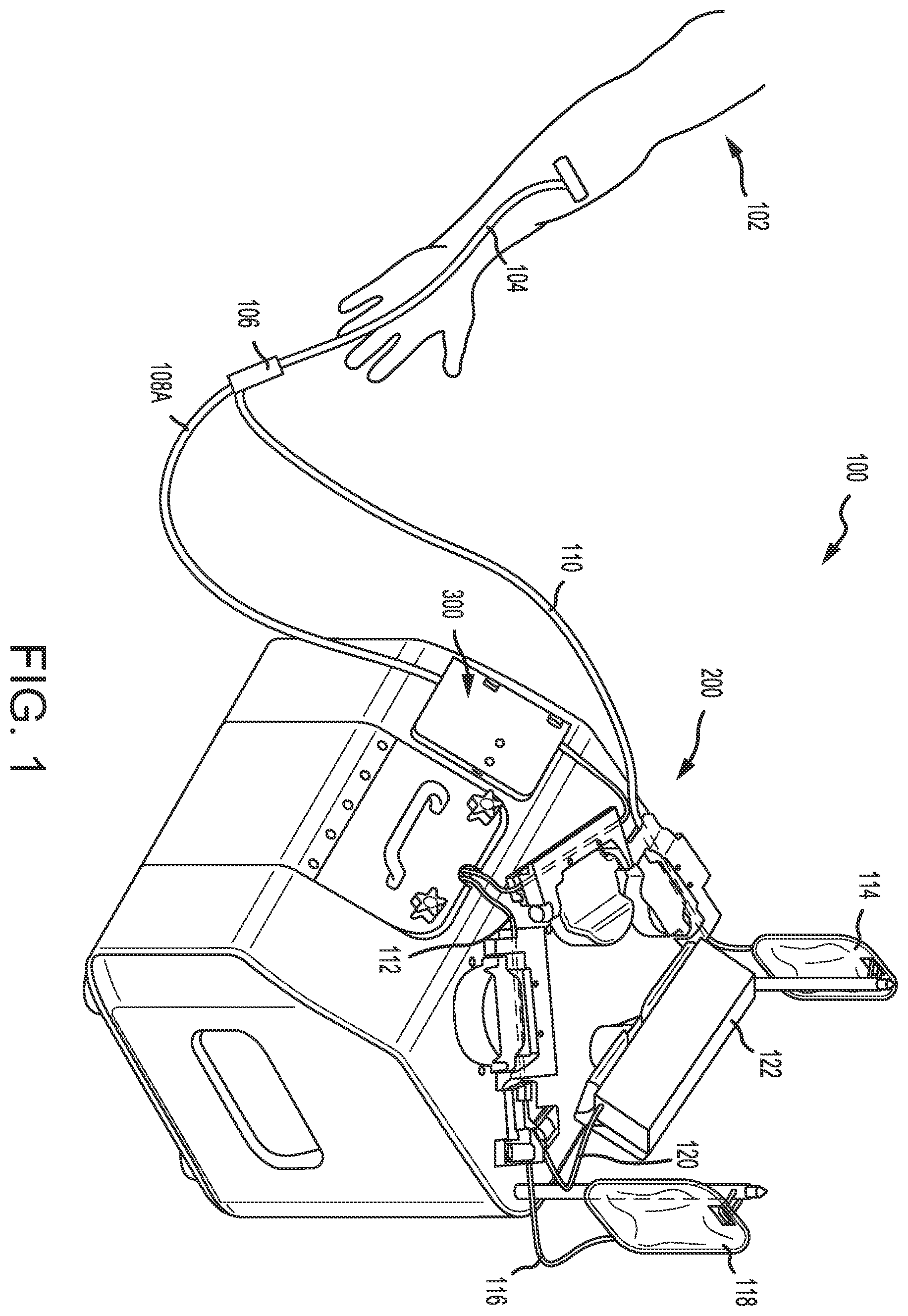 Patent US12599710 Figure 1 – Methods and interfaces for providing donation process feedback