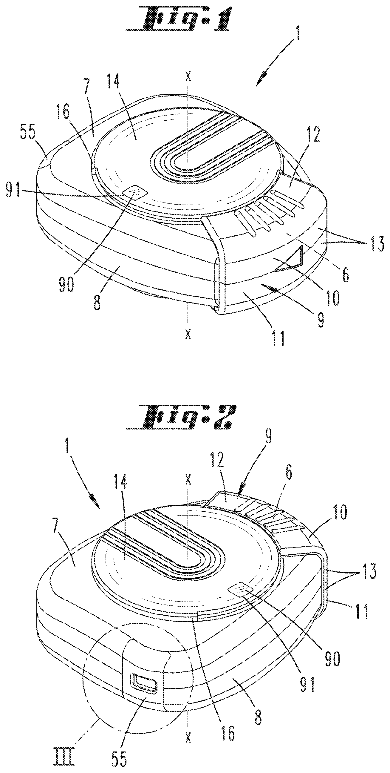 Patent US12599728 — Device for inhaling powder-type substances, substance container for a device of this type and method for filling a device of this type — Figure 1