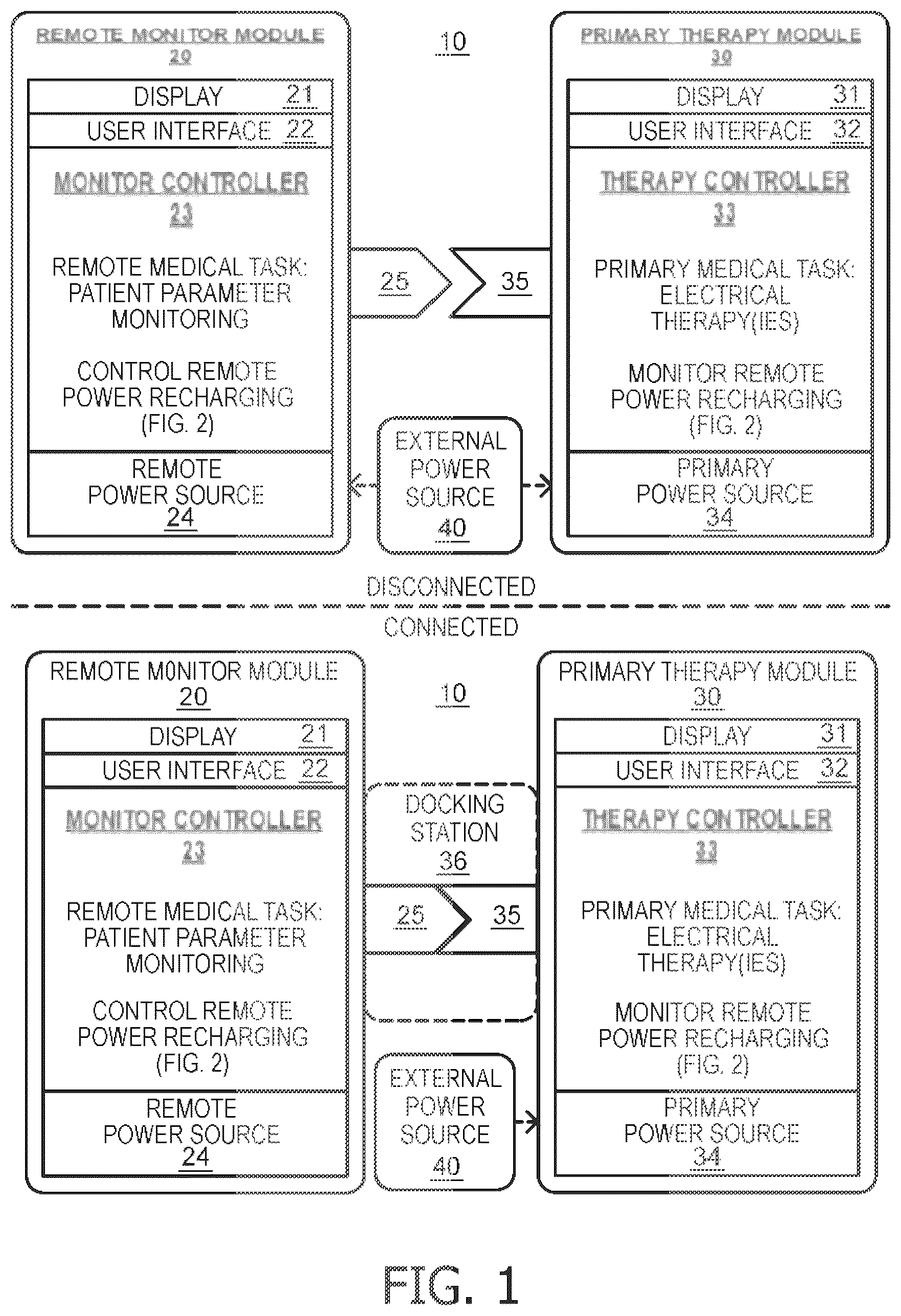 Patent US12599774 — Power charging for modular medical devices — Figure 1