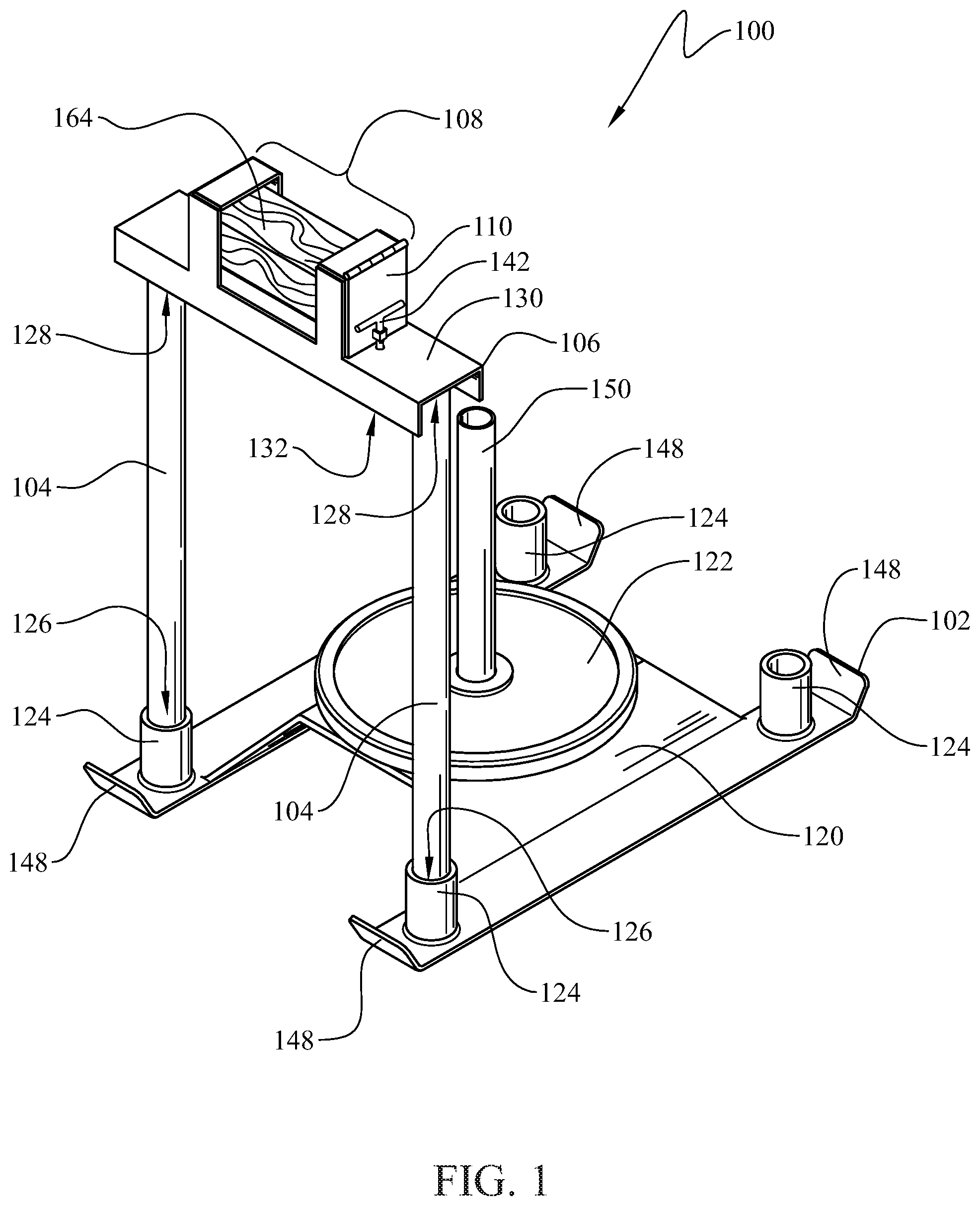 Patent US12599796 Figure 1 – Training device and a method of using the same