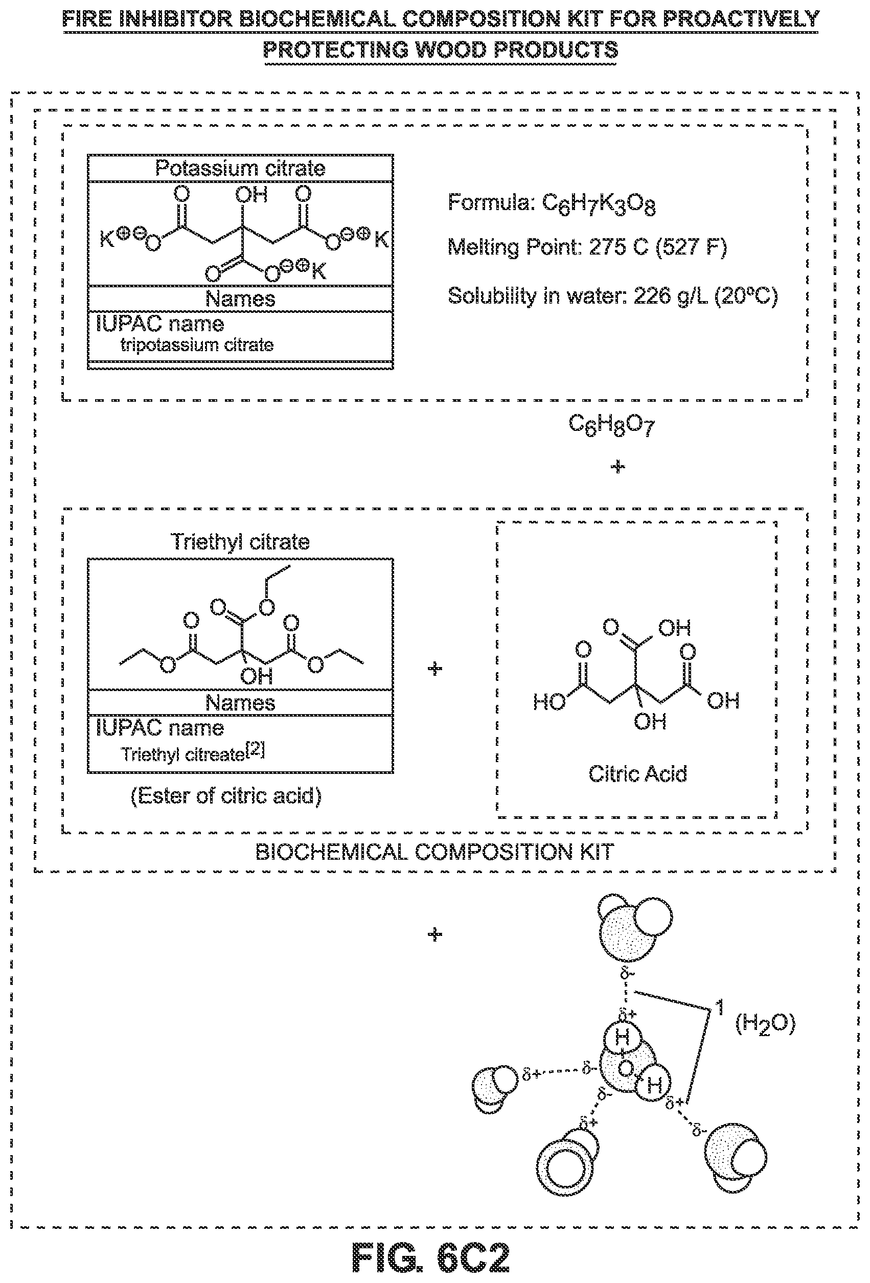 Patent US12599798 Figure 18 – Environmentally-clean fire inhibiting biochemical liquid compositions for forming thin alkali metal salt crystalline coatings on combustible surfaces to be protected against fire