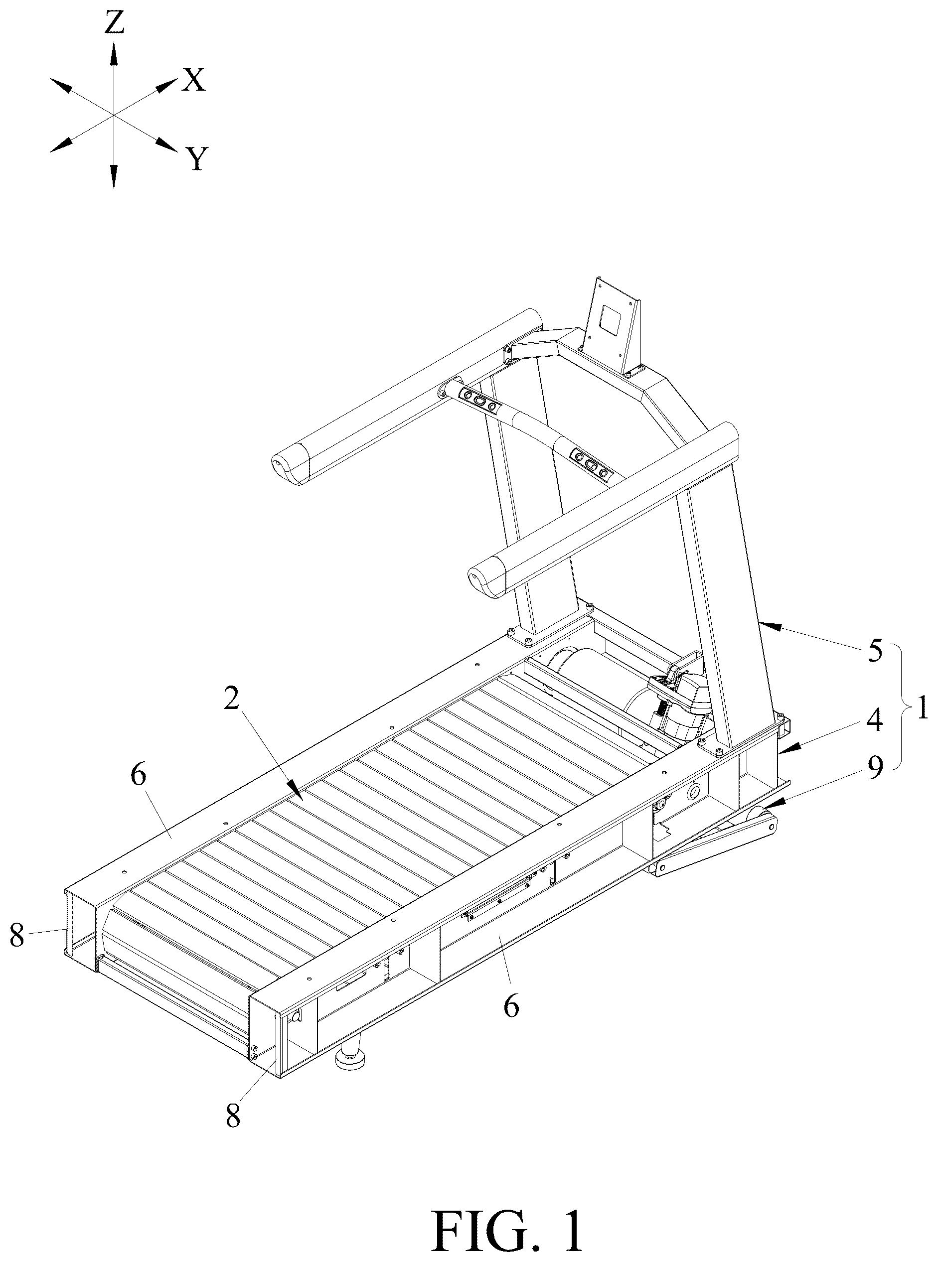 Patent US12599810 — Treadmill, treadmill system and treadmill assembly method — Figure 1