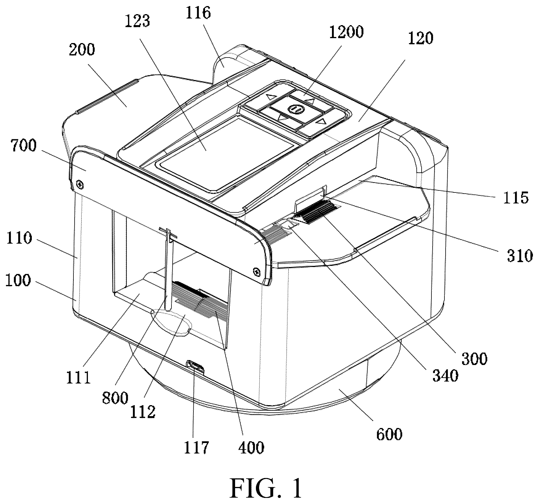 Patent US12599833 — Card shuffling-and-dealing integrated machine — Figure 1