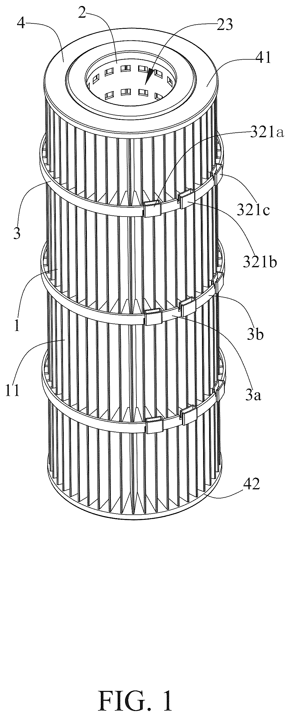 Patent US12599853 — Swimming pool filter cartridge — Figure 1