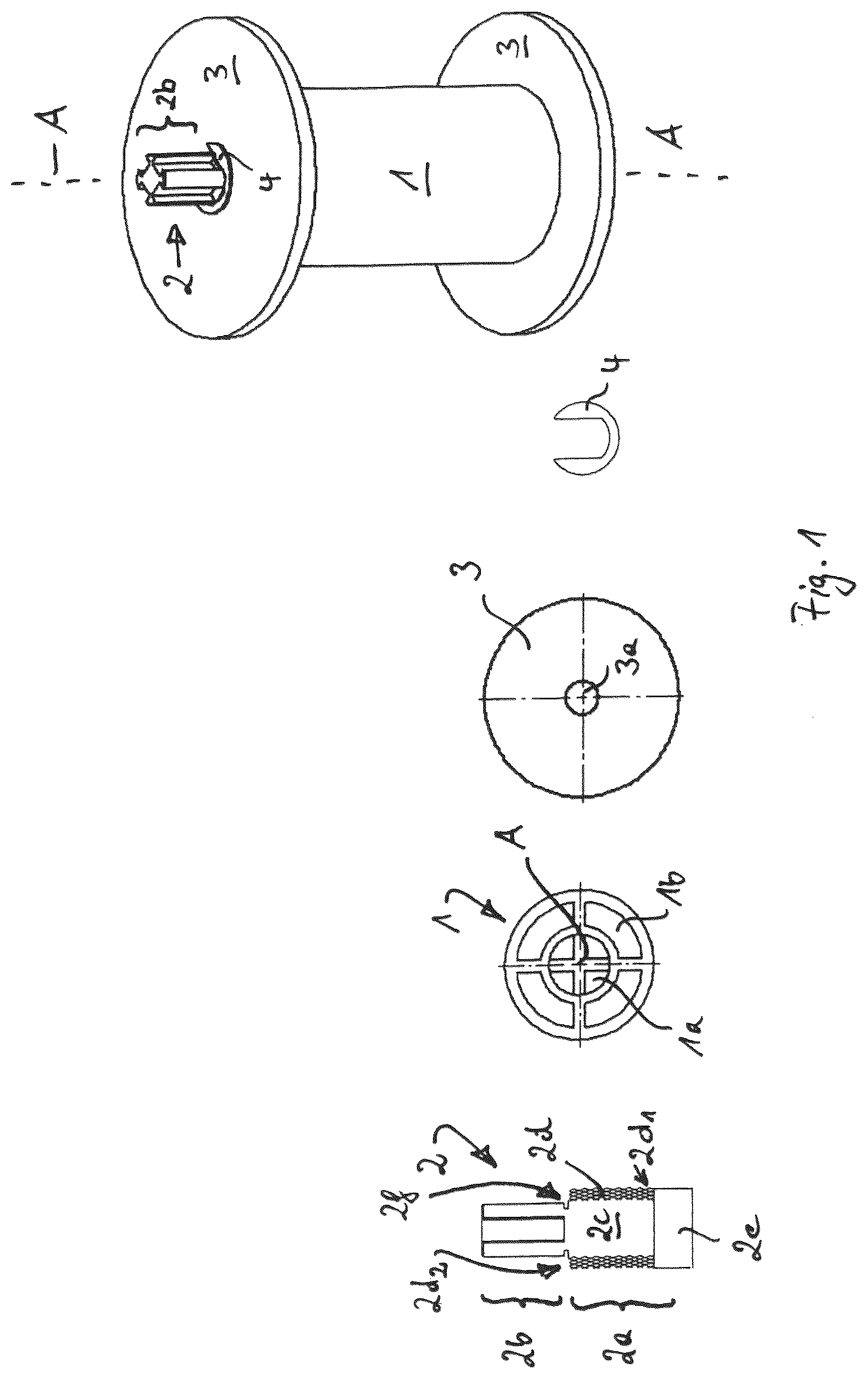Patent US12599875 — Winding system for winding up concatenated hollow fibers onto a winding core — Figure 1