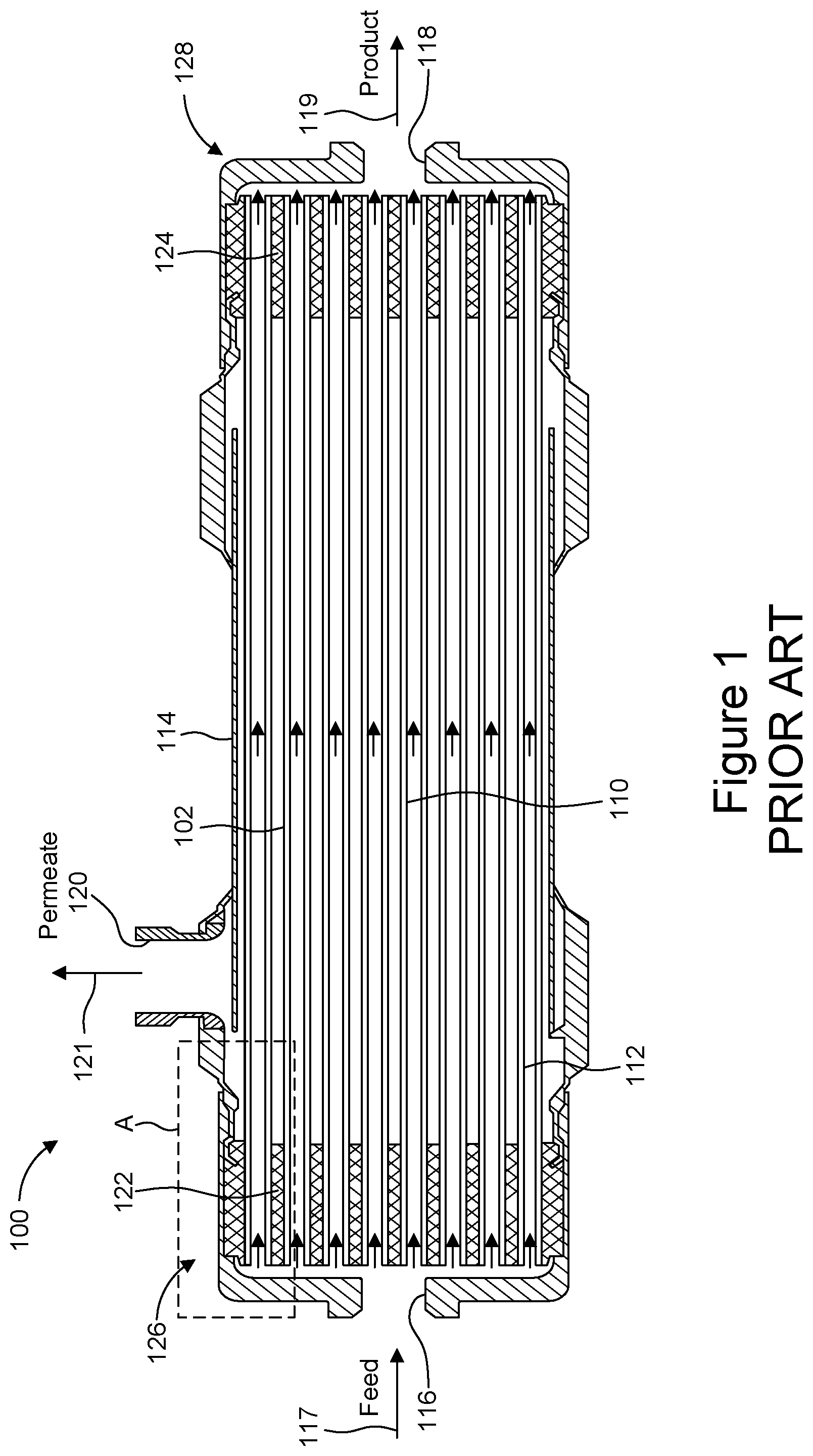 Patent US12599876 — Port for membrane module — Figure 1