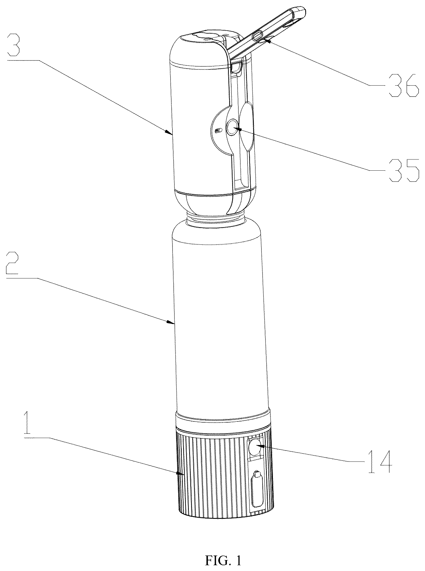 Patent US12599918 Figure 1 – Heatable portable irrigator