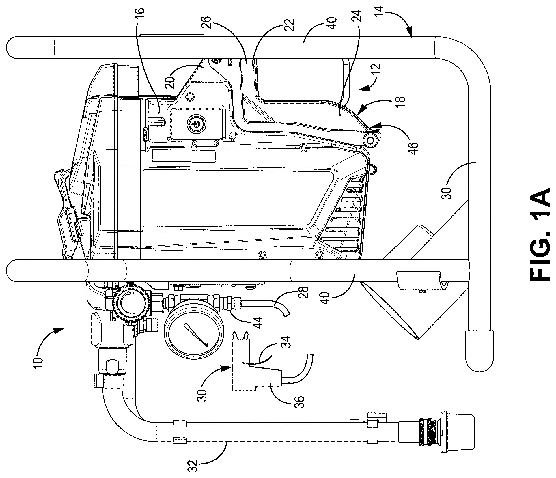 Patent US12599921 — Fluid sprayer with covered battery — Figure 1
