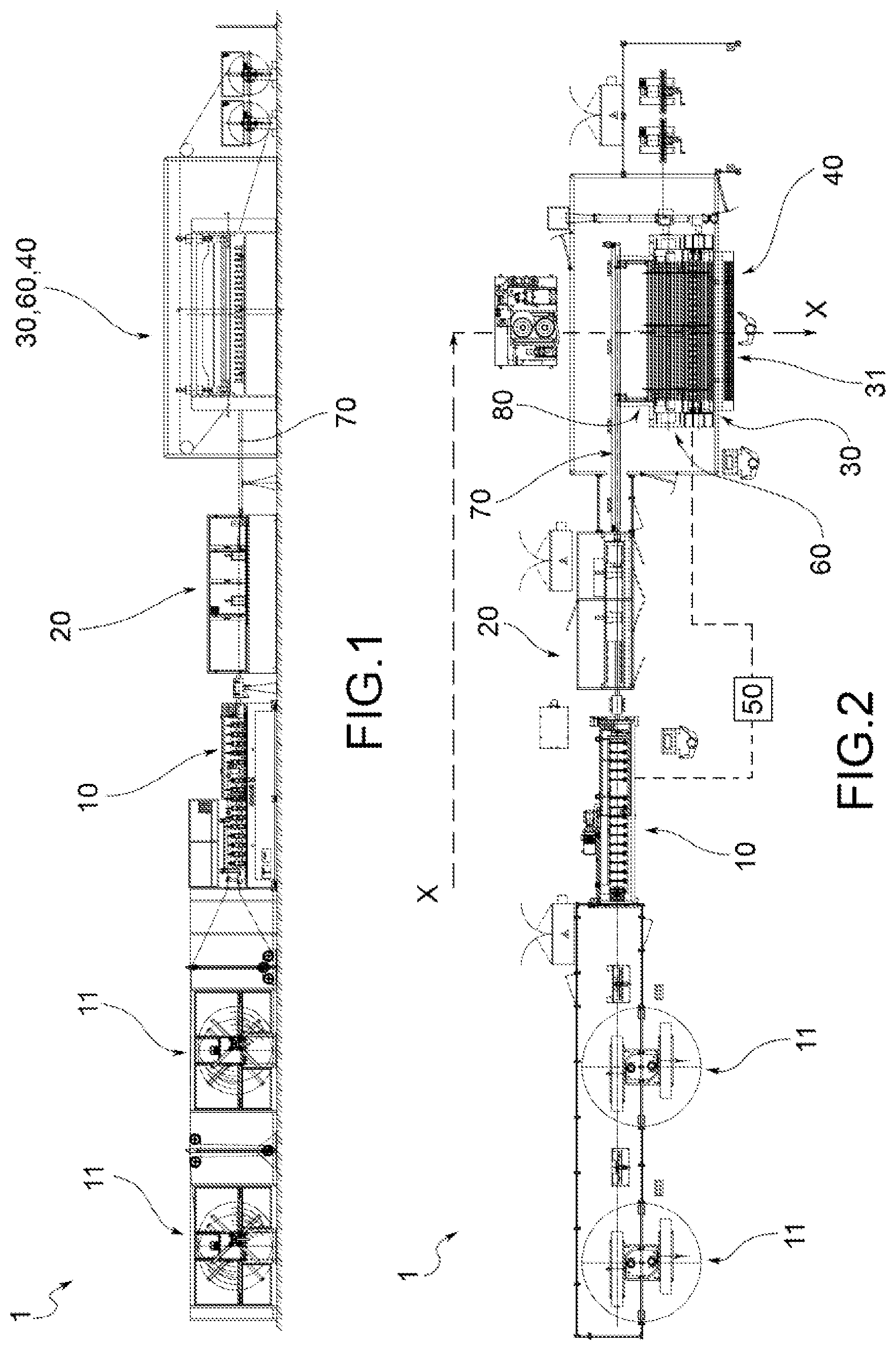 Patent US12599951 — Line for producing metal profiles for plasterboard false ceilings — Figure 1