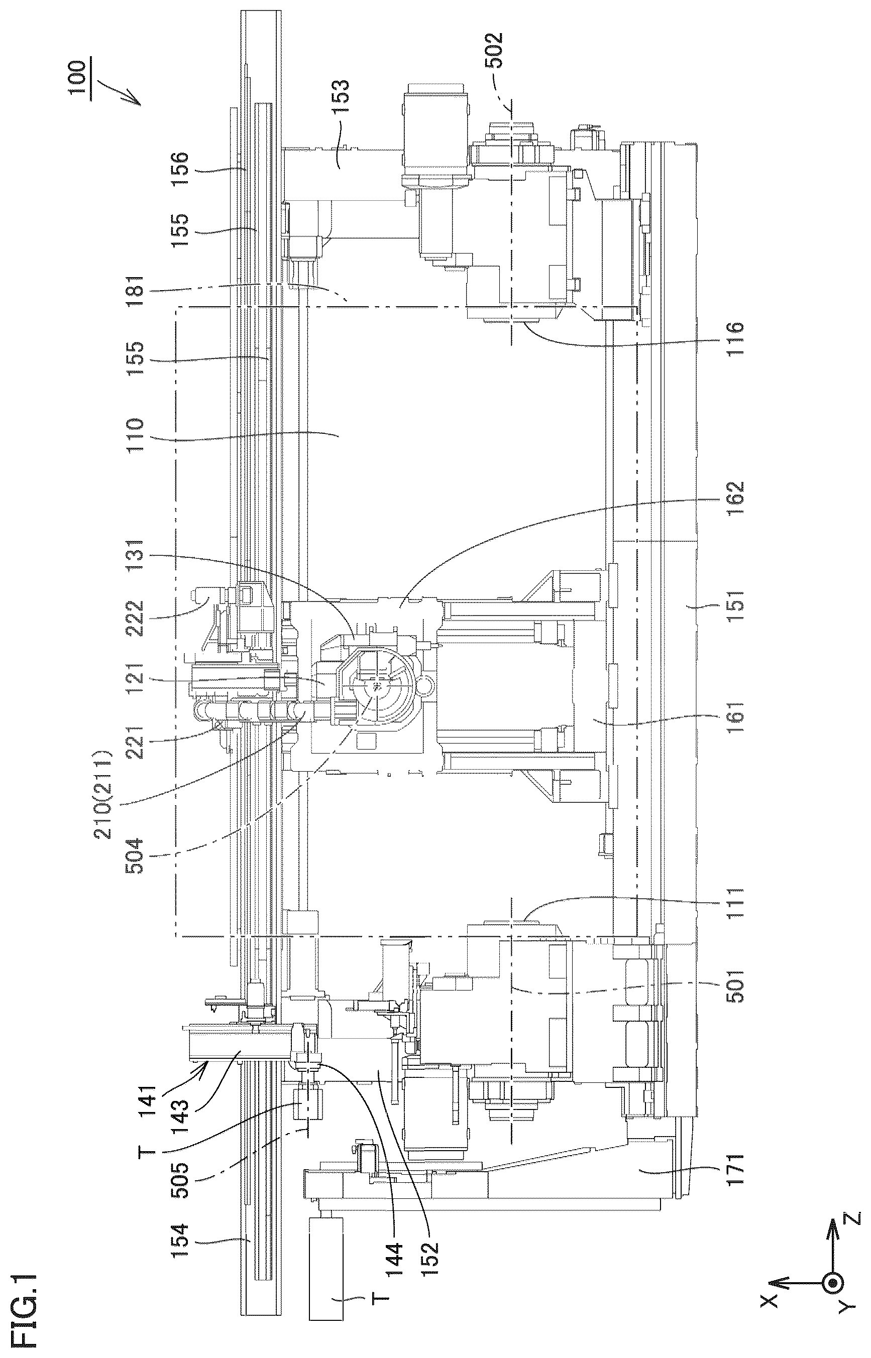 Patent US12599997 — Processing machine — Figure 1