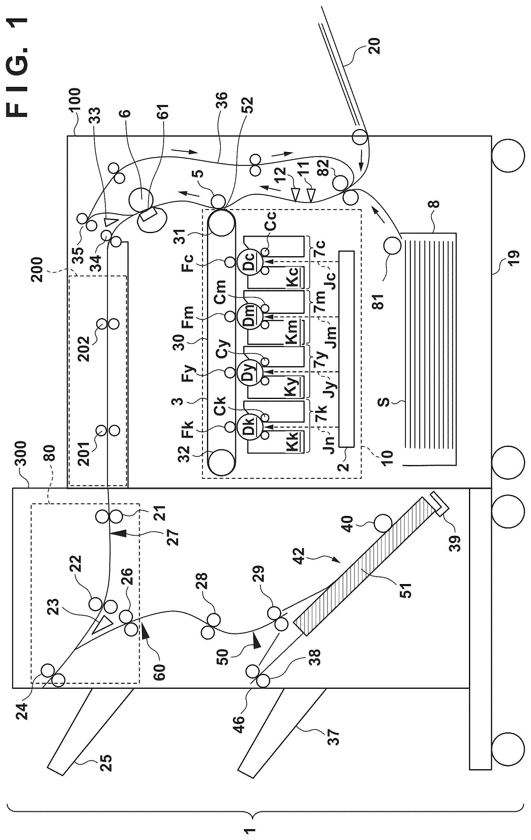 Patent US12602000 — Image forming system and post-processing apparatus for producing booklet by bonding plurality of sheets — Figure 1