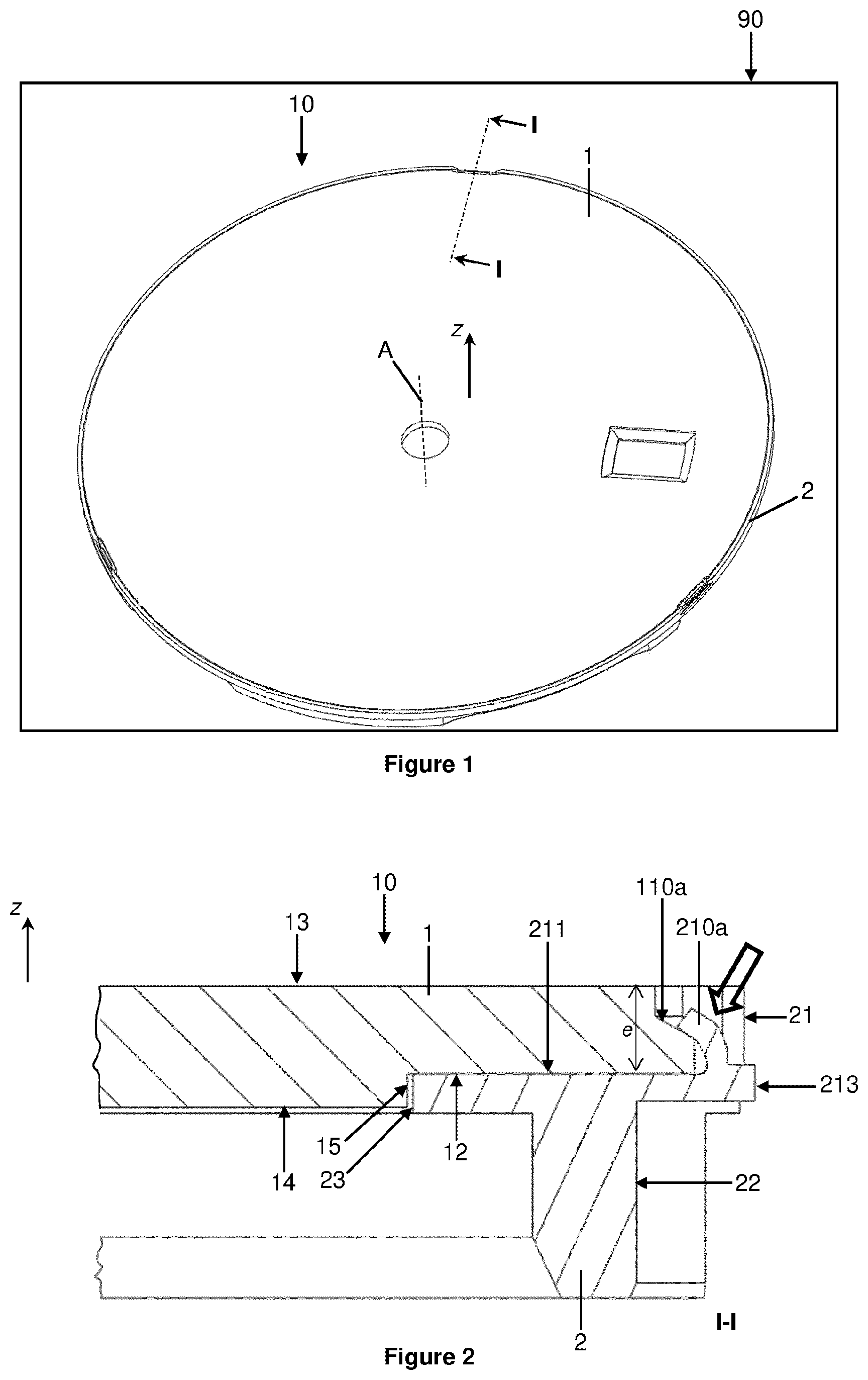 Patent US12602009 — Connecting ring for a timepiece dial, plate and timepiece dial, assembly method — Figure 1