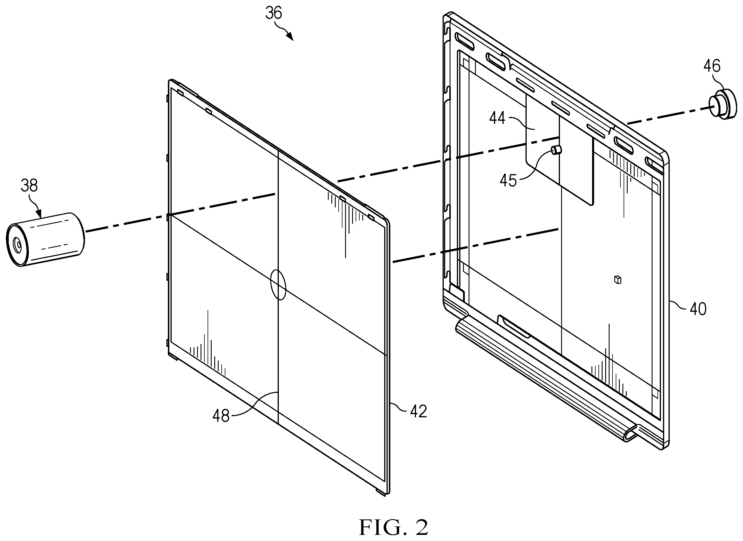 Patent US12602078 Figure 2 – Portable information handling system peripheral camera and dock with contoured wireless charging