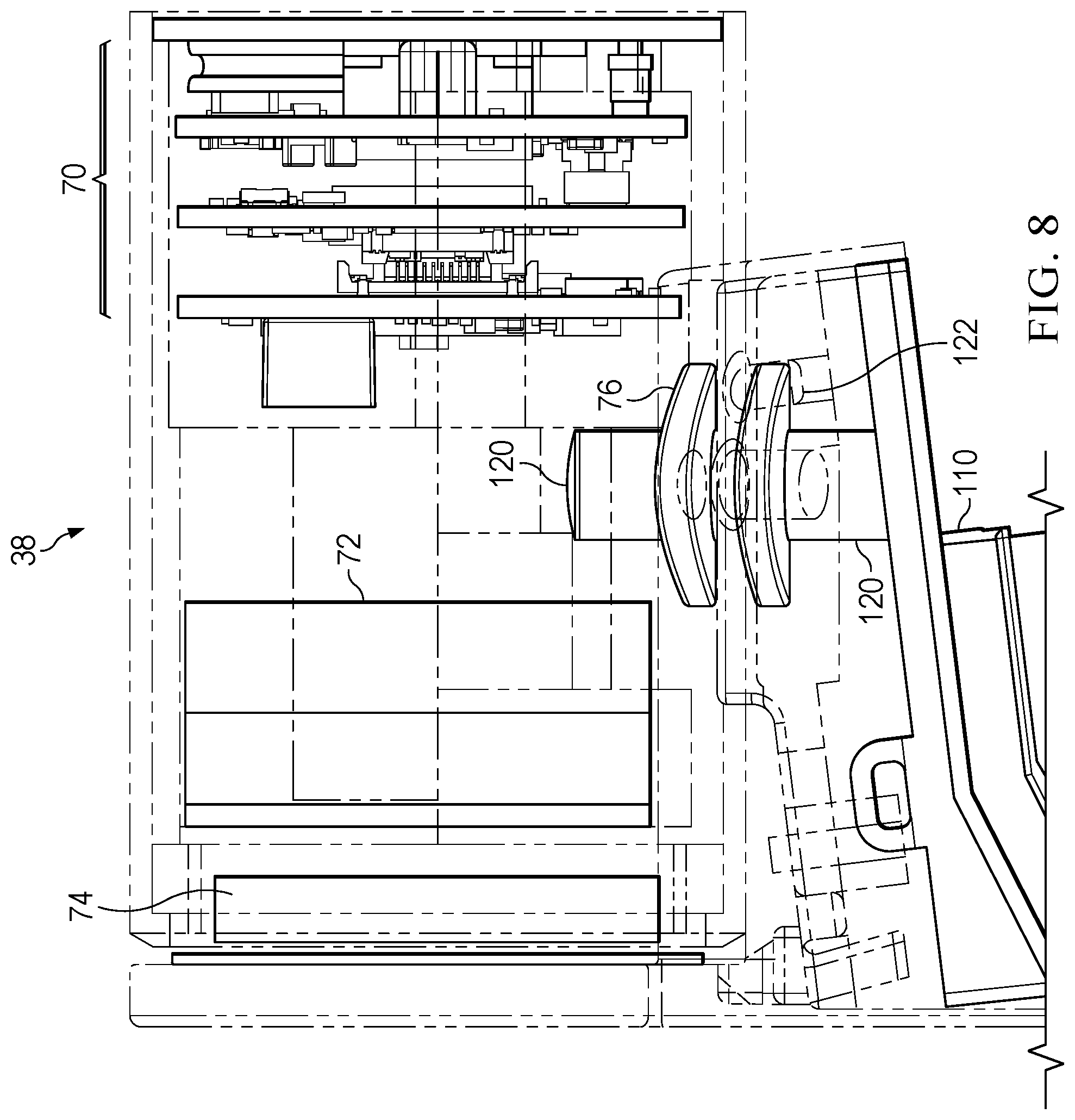 Patent US12602078 Figure 10 – Portable information handling system peripheral camera and dock with contoured wireless charging