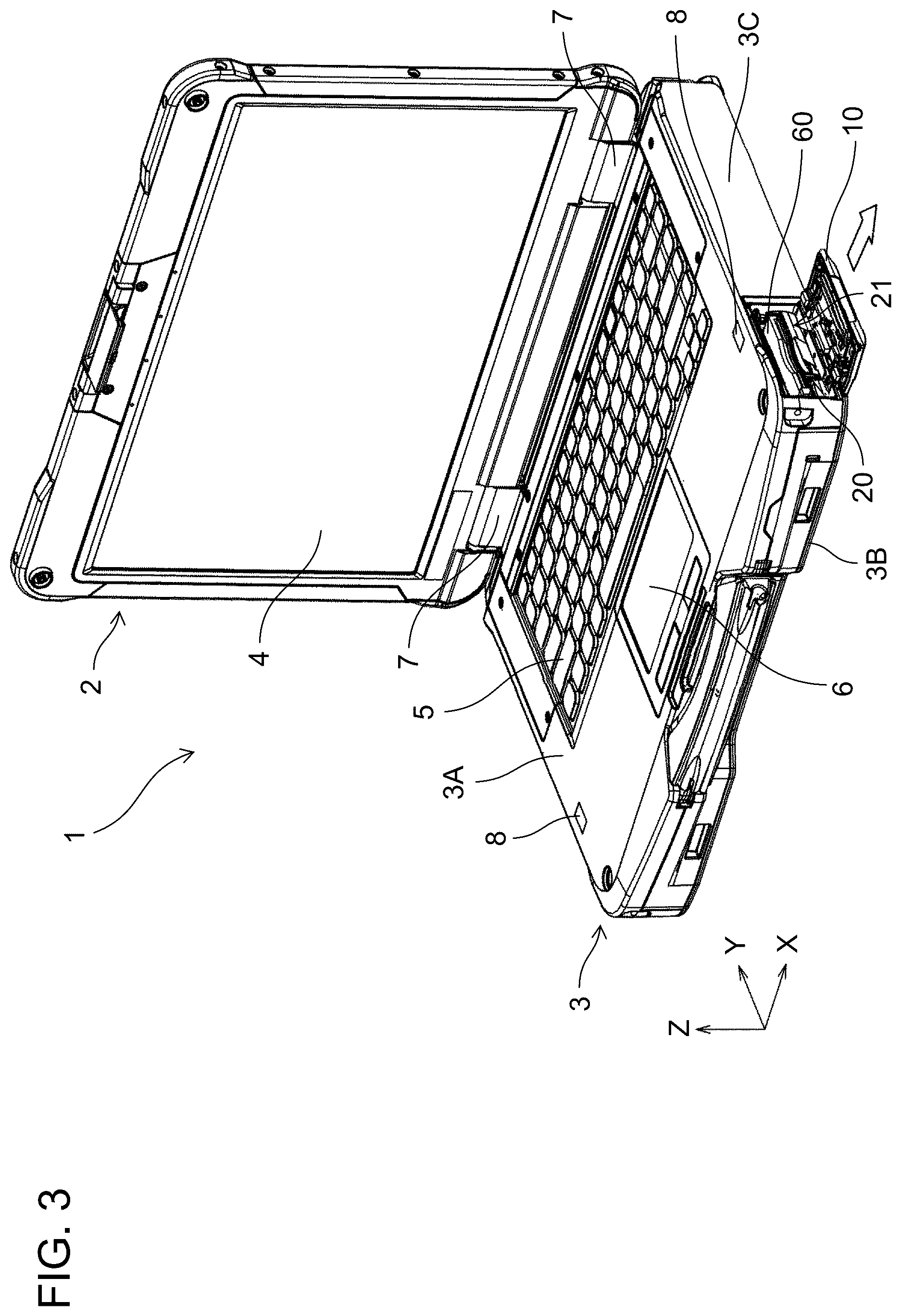 Patent US12602079 Figure 3 – Electronic device